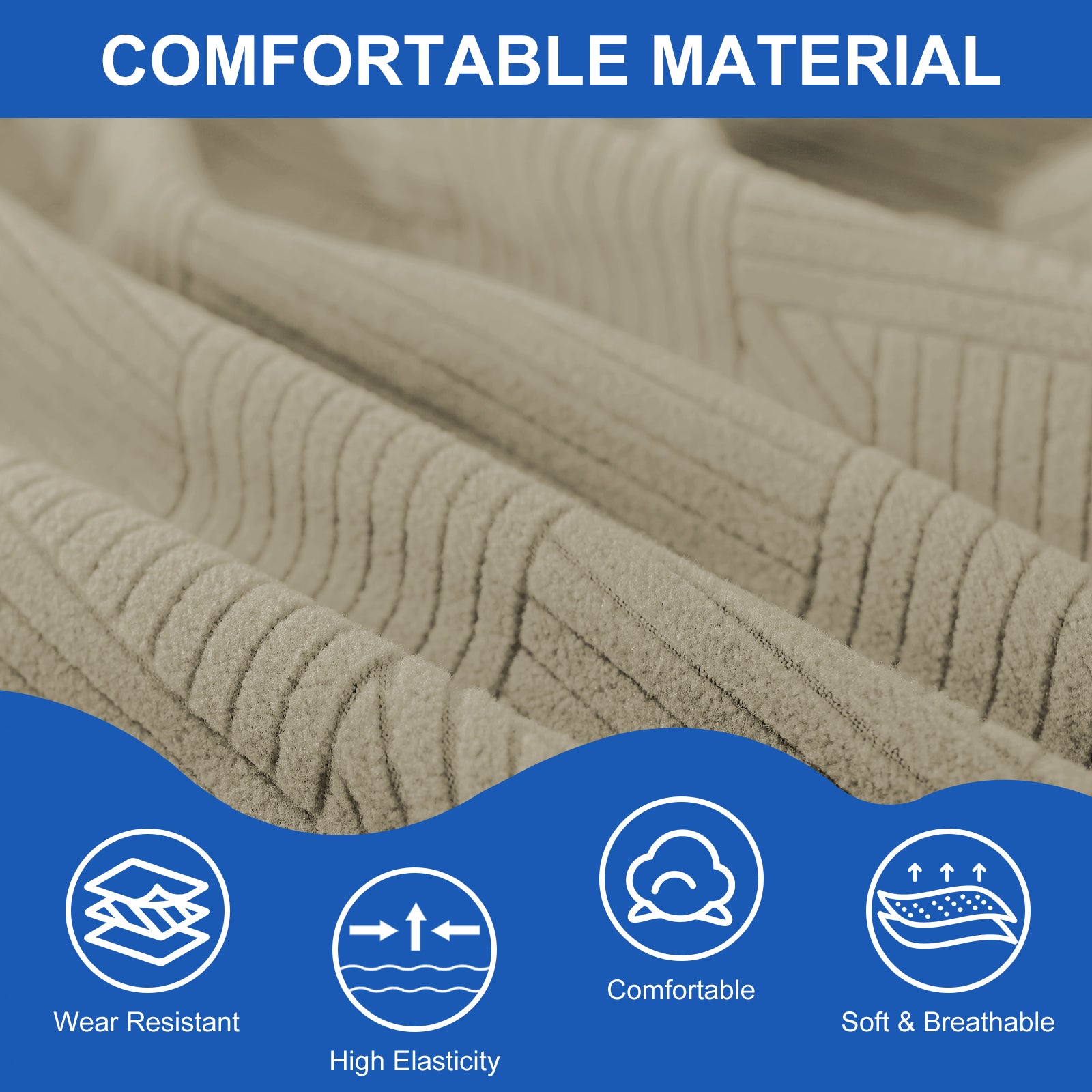 Ystyle 150cm Bed Headboard Cover, Elasticized Double/Single Bed Headboard Cover, Washable Double Bed Headboard Slipcover, Universal Dust-Proof Headboard Cover