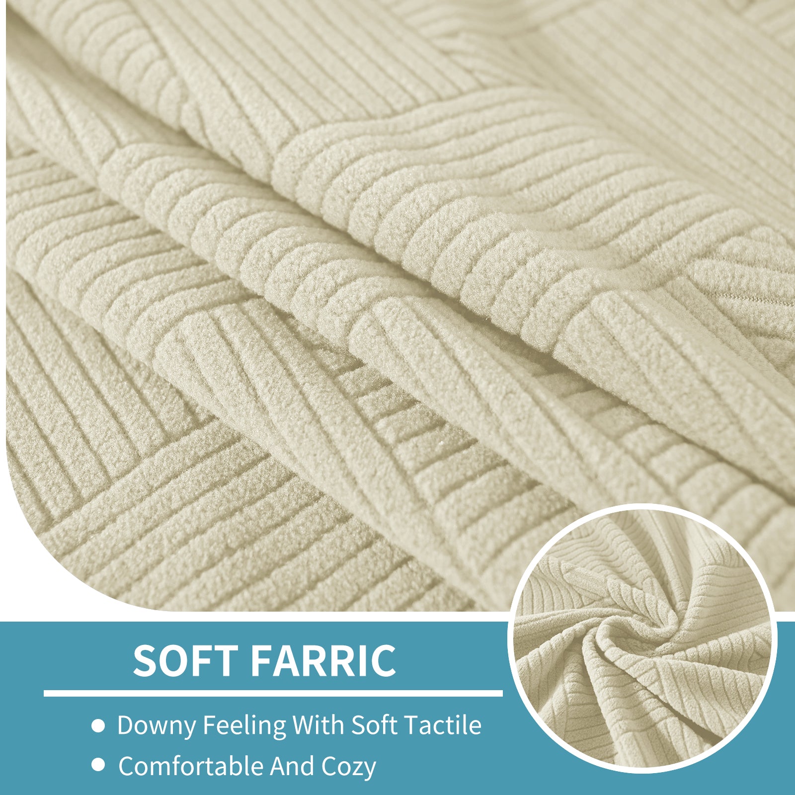 YSTYLE Sofá 1 Pieza Manta para Asiento – Ajuste Elástico, Antideslizante, Patrón Geométrico, Uso Universal, Protección Total - Patrón Entrelazado