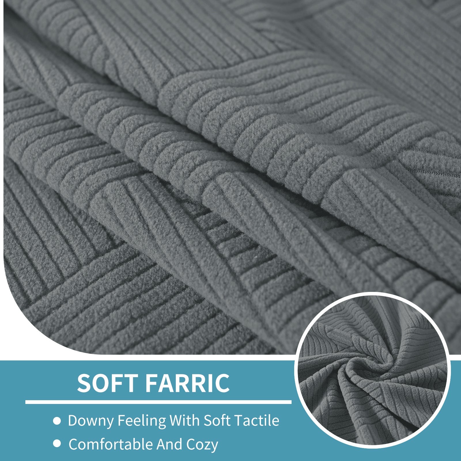 YSTYLE Coprisedile elastico per divano chaise longue anti-scivolo