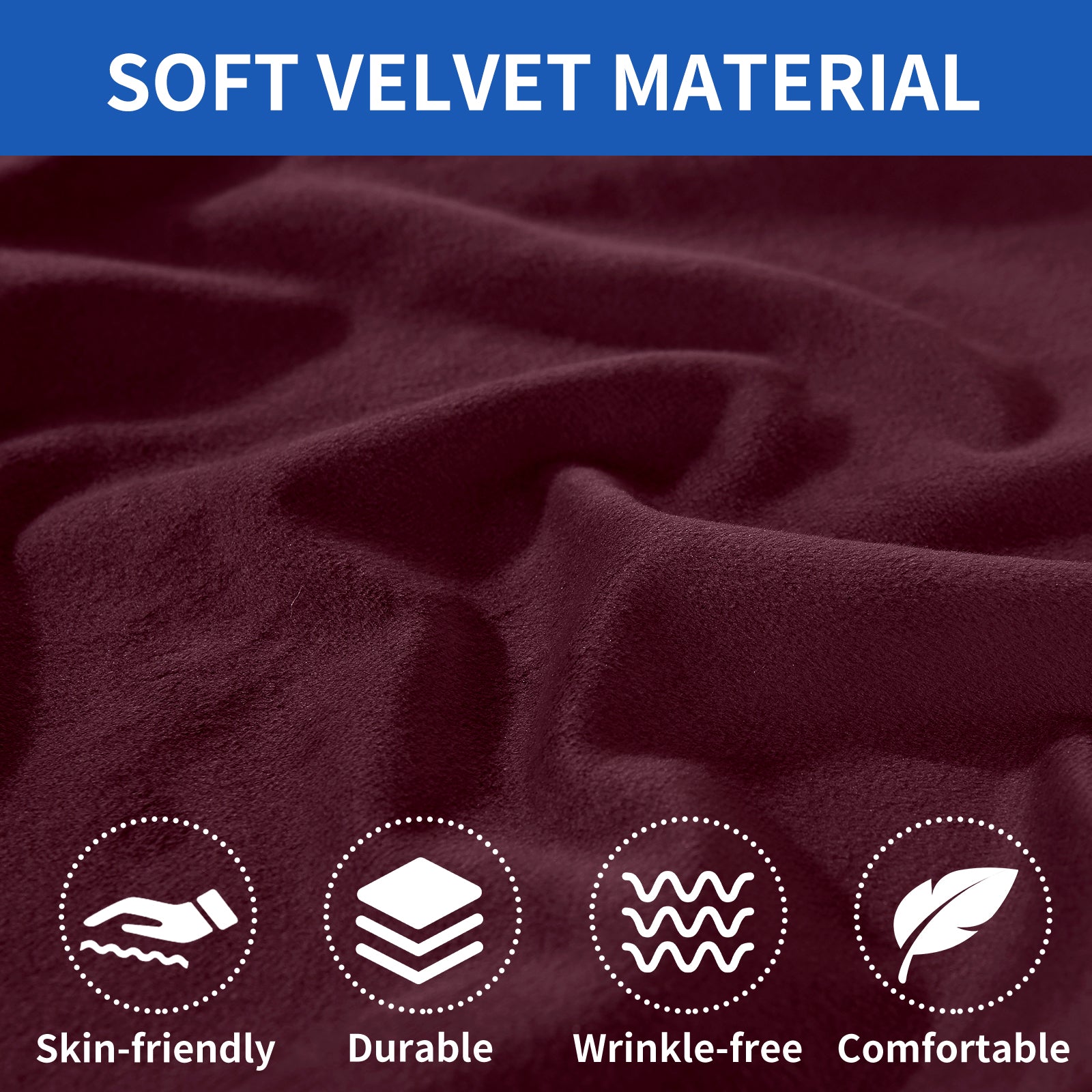 YSTYLE Samt-Stretch-Sofaschoner 2-sitzig Anti-Rutsch