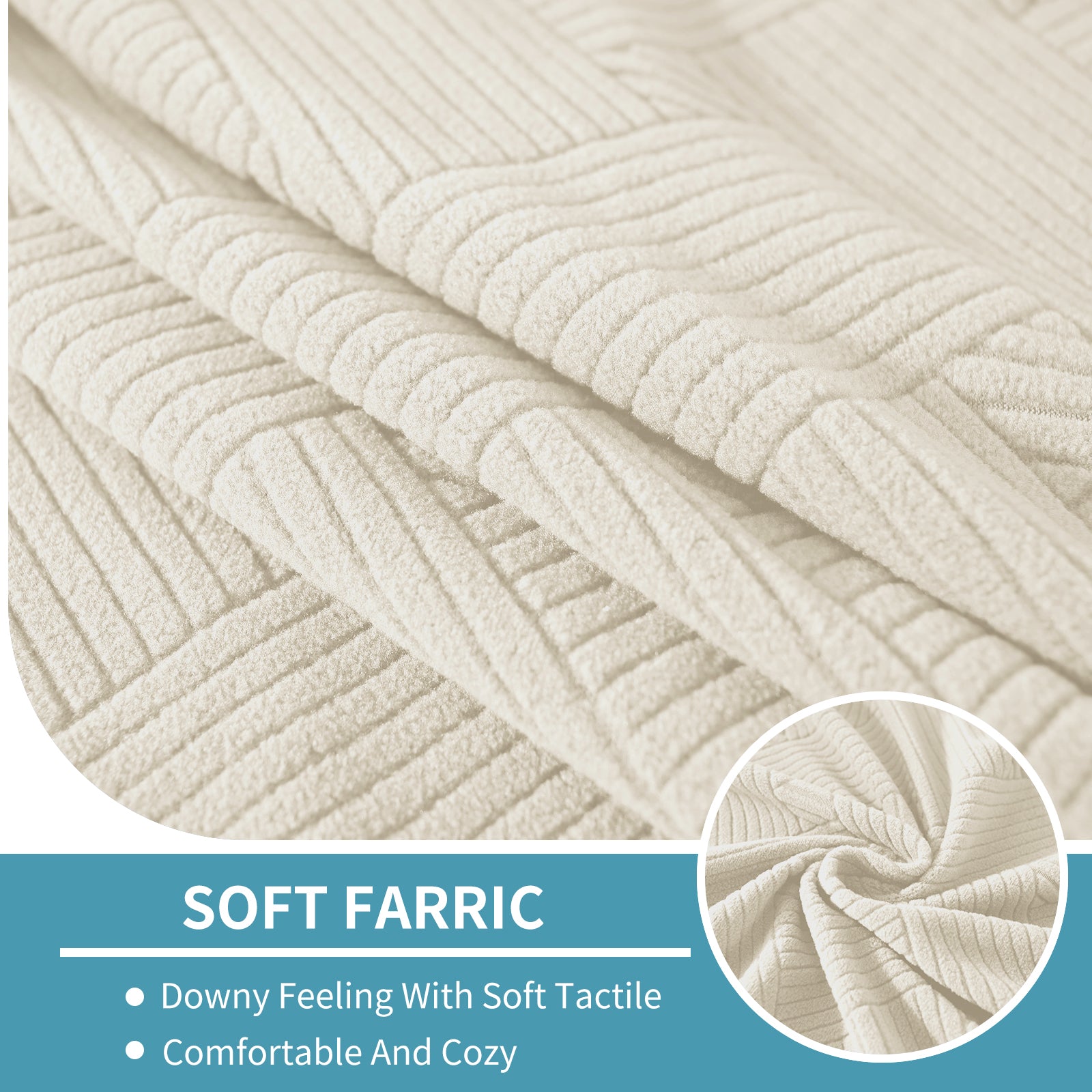 YSTYLE Coprisedile elastico per divano chaise longue anti-scivolo