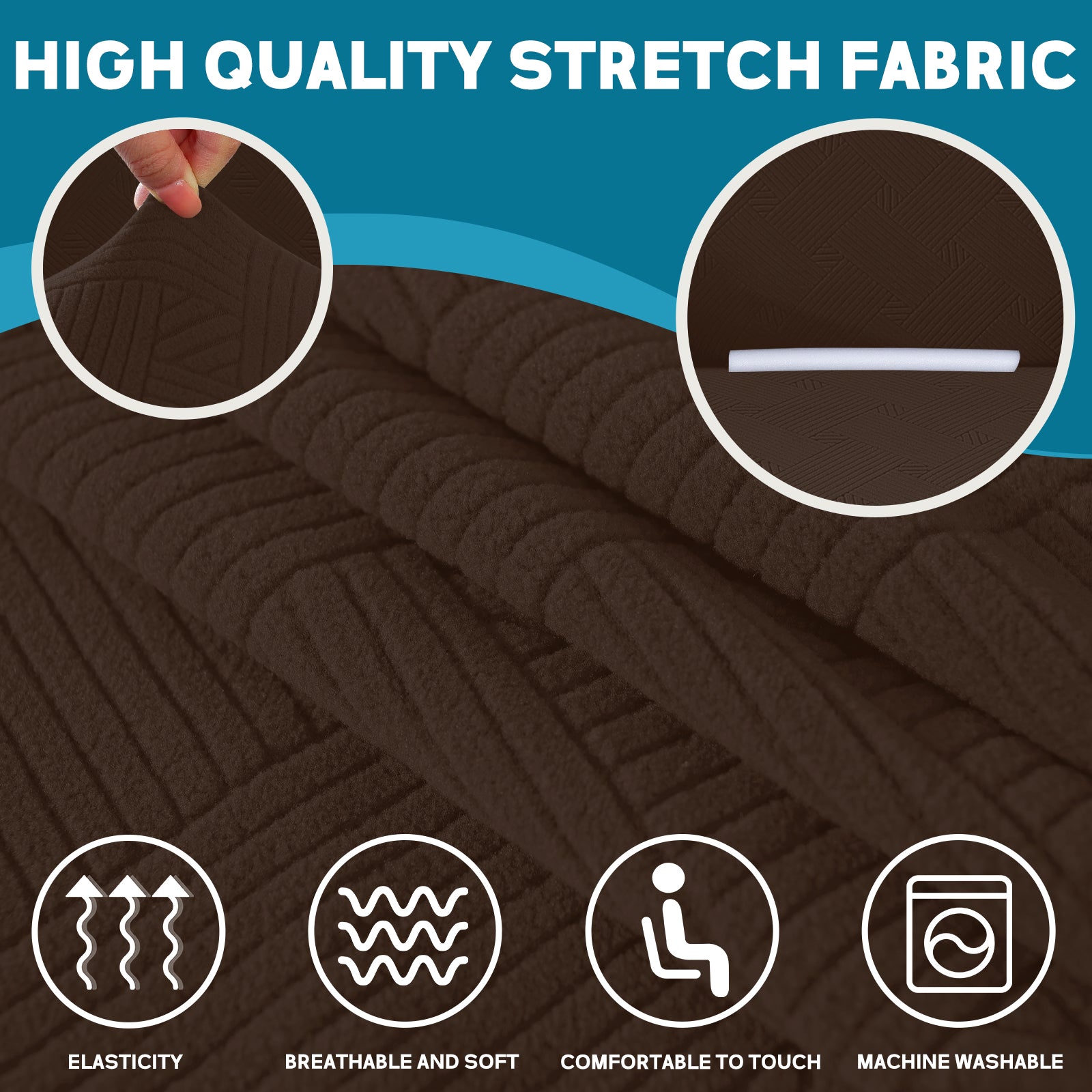 YSTYLE Hoch Stretch 1-Sitzer Sessel Bezug Anti-Rutsch Waschbar