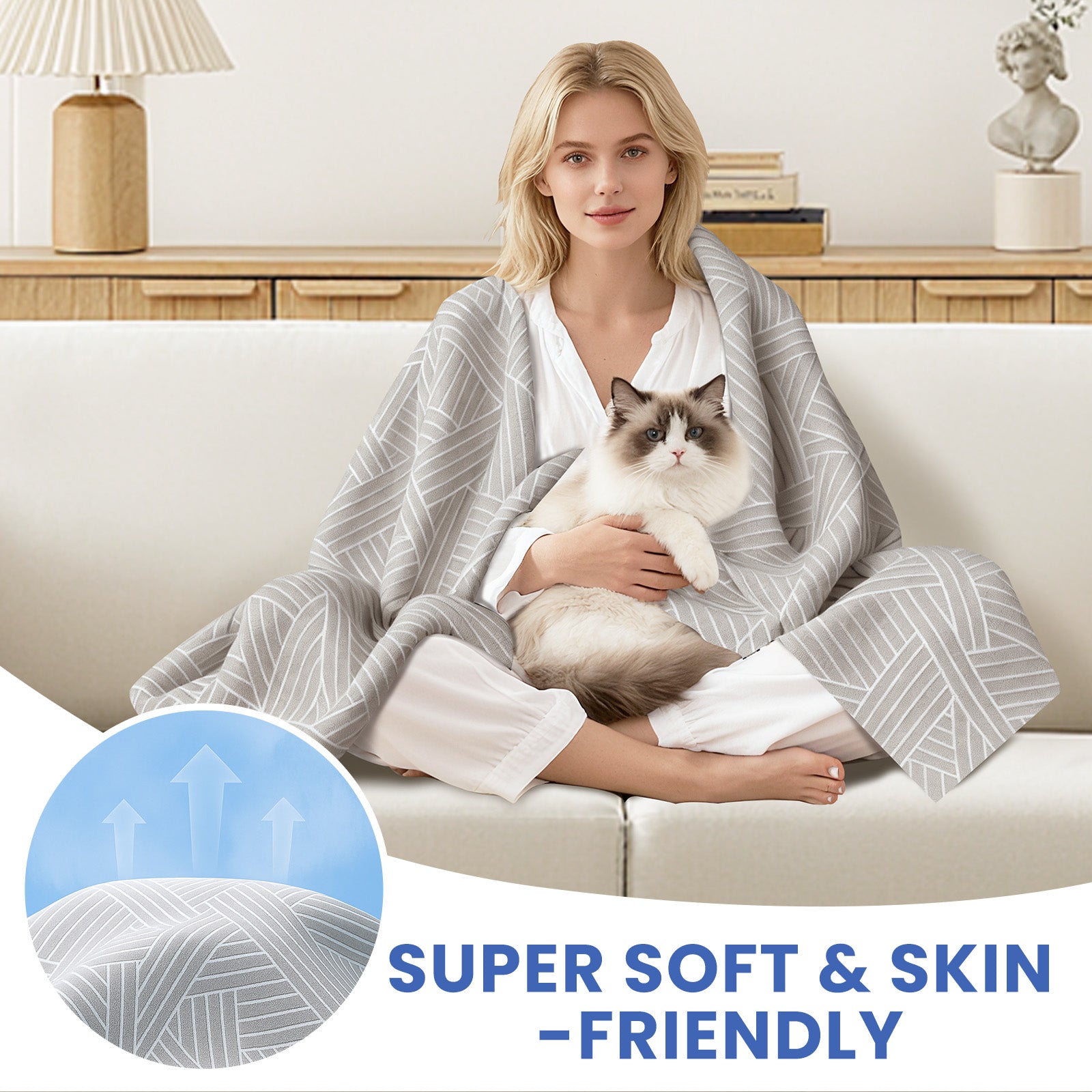 Ystyle Sofa Cover 180x280 CM, Non-Slip Full Sofa Protector, Cat Scratch-Resistant Sofa Cover, Washable Stain-Proof Sofa Slipcover, Ideal as Decorative Throw or Picnic Blanket