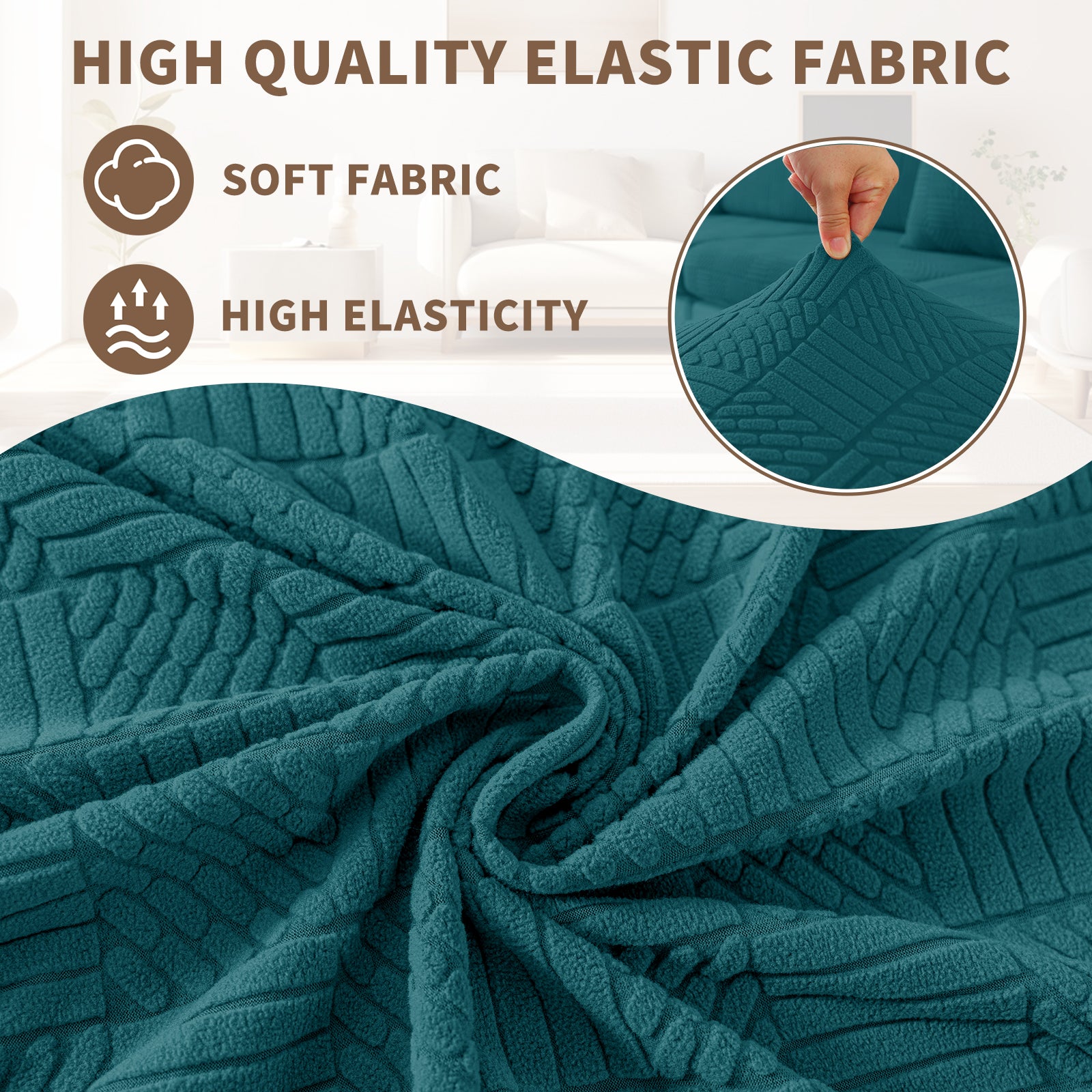 YSTYLE Copertura per sedile divano elasticizzata 3 posti motivo geometrico