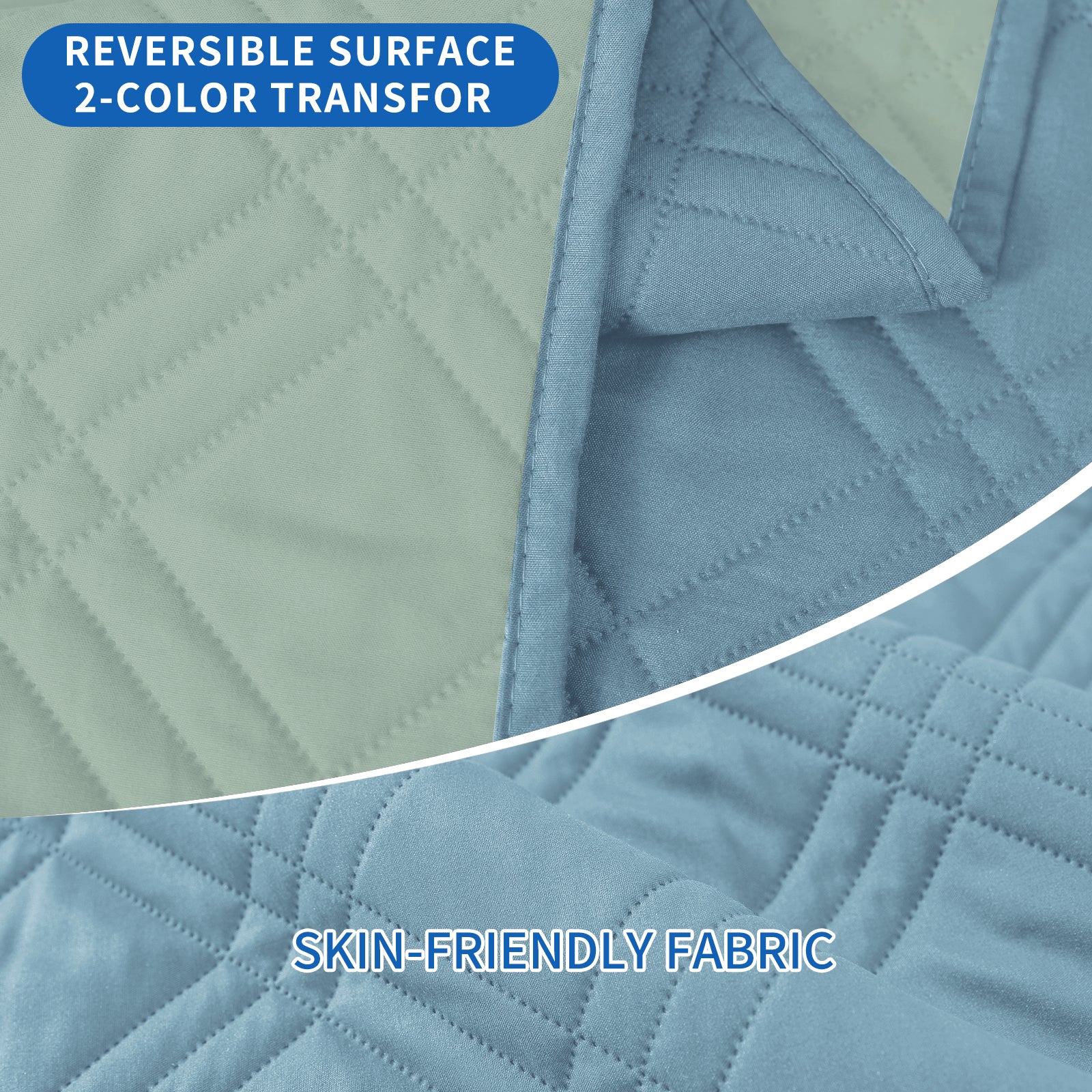 YSTYLE Reversible 4 Seater Corner Sofa Cover Quilted Anti Slip-YSTYLE