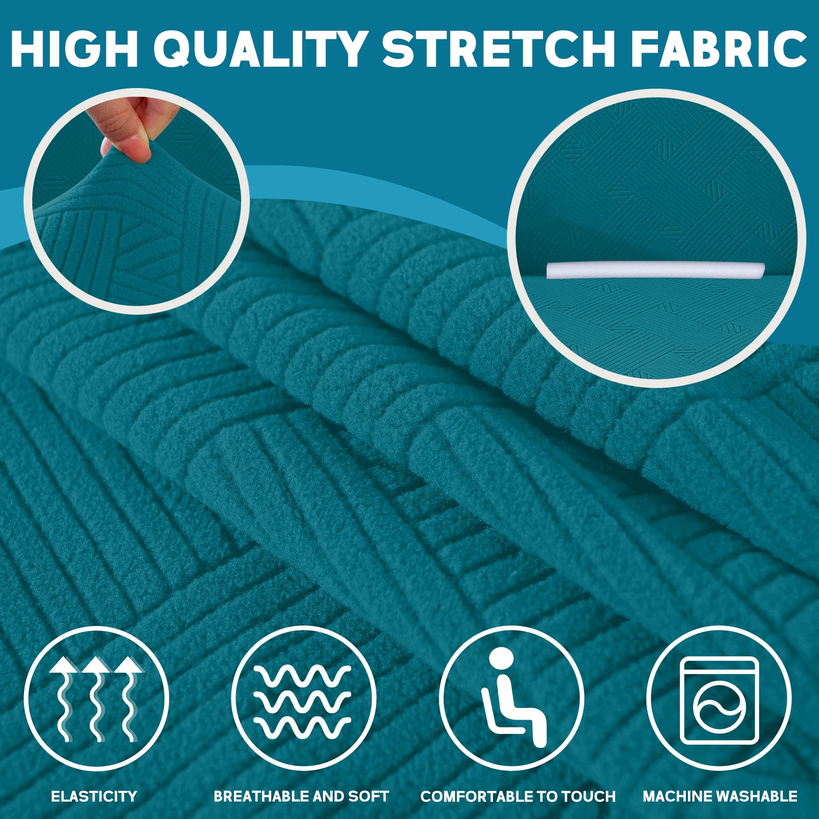 YSTYLE Hoch Stretch 1-Sitzer Sessel Bezug Anti-Rutsch Waschbar