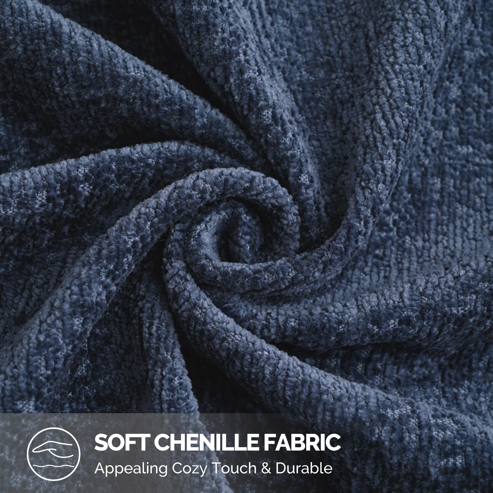 Ystyle Chenille Sofa Cushion Covers 60 x 60 cm, 2 Pieces, Soft Durable Heart-Shaped Cushion Cover, Decorative Elegant Pillow Case for Living Room