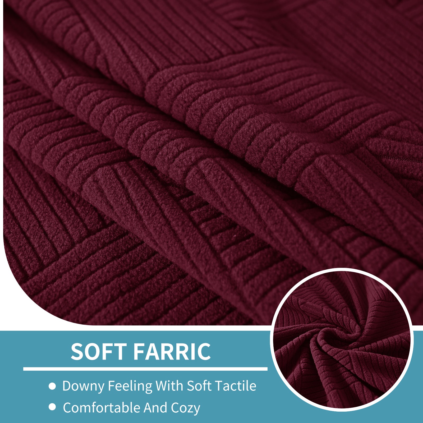 YSTYLE Coprisedile elastico per divano chaise longue anti-scivolo