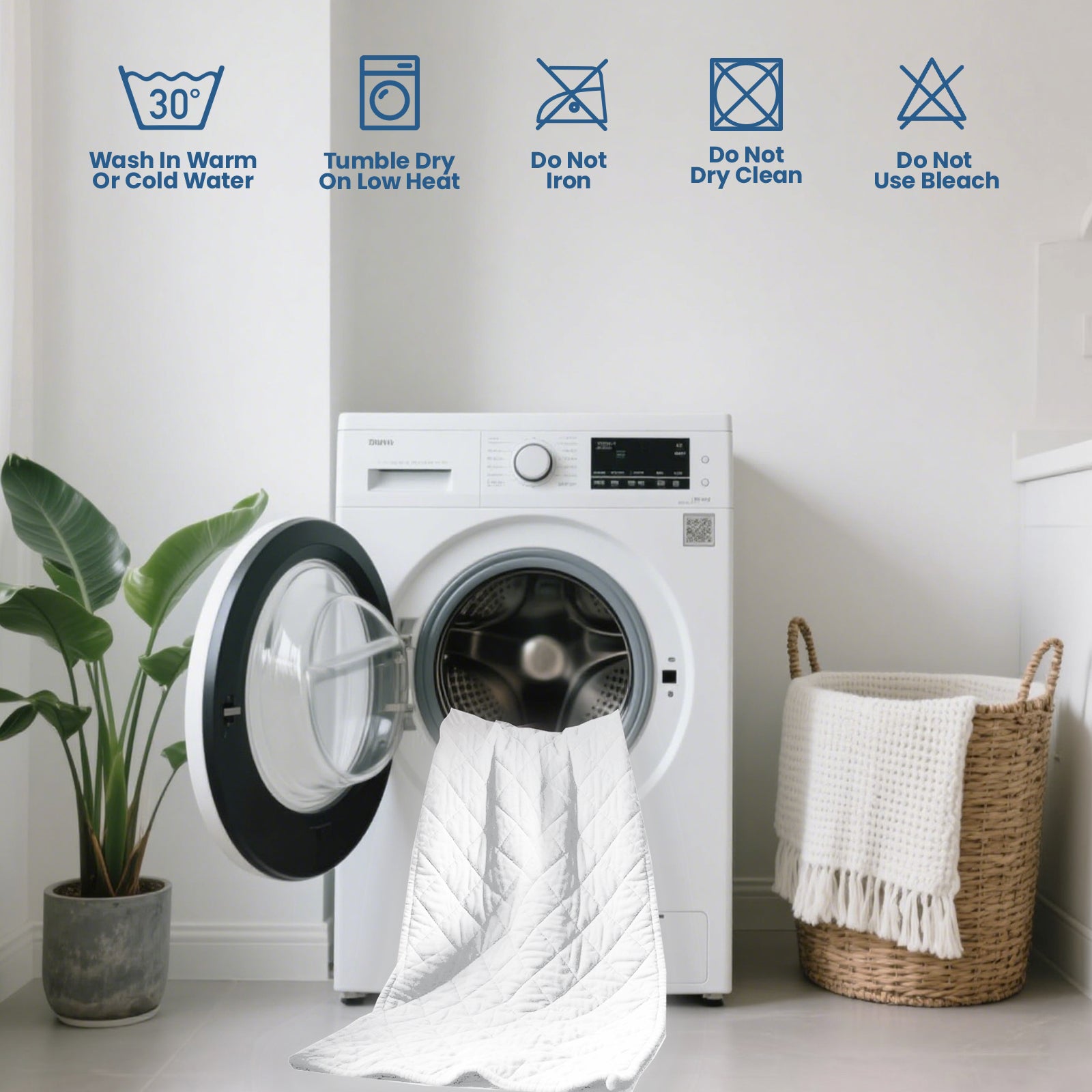 Waterproof Quilted Mattress Protector with Deep Pocket Elastic Fit