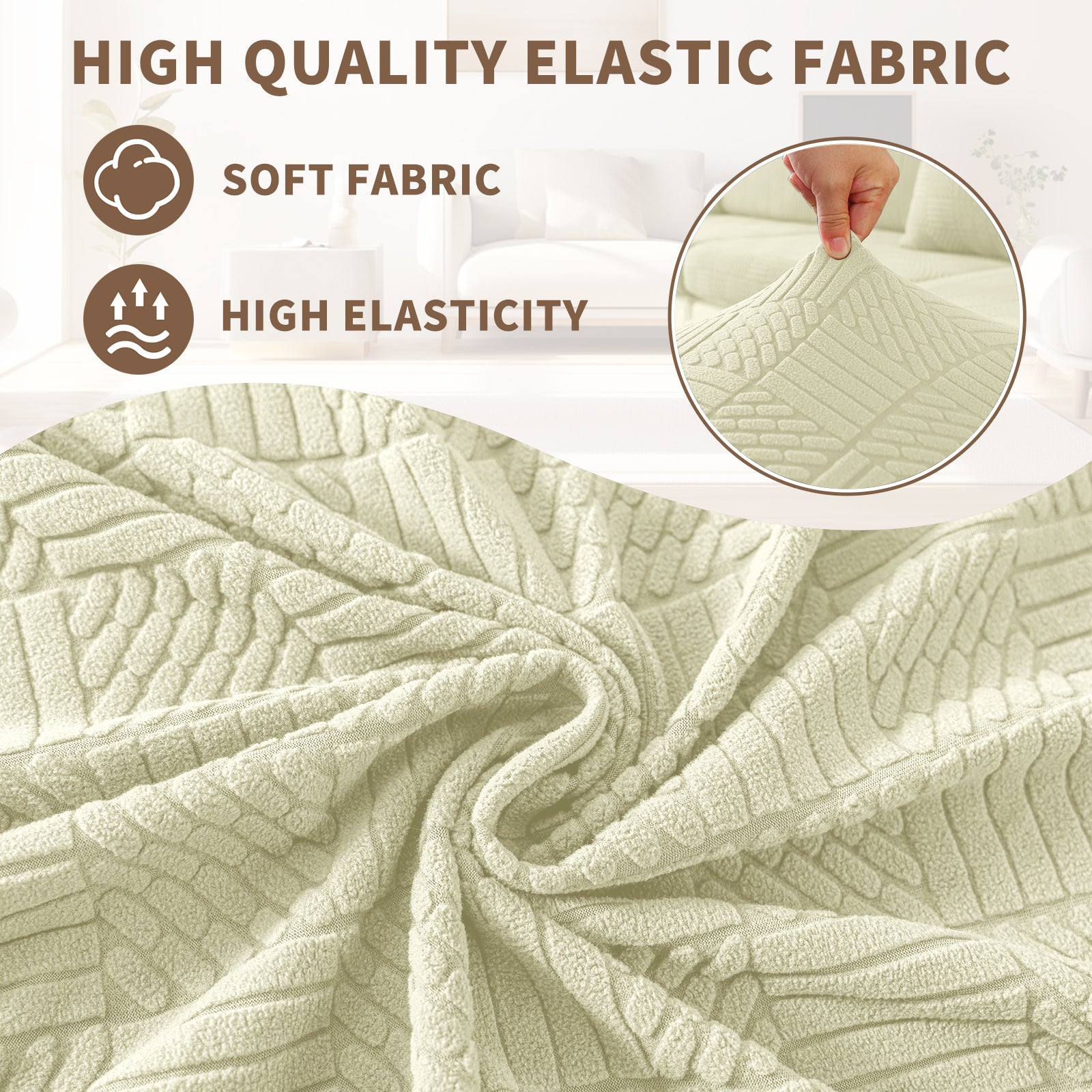 YSTYLE Copertura per sedile divano elasticizzata 1 posto motivo geometrico