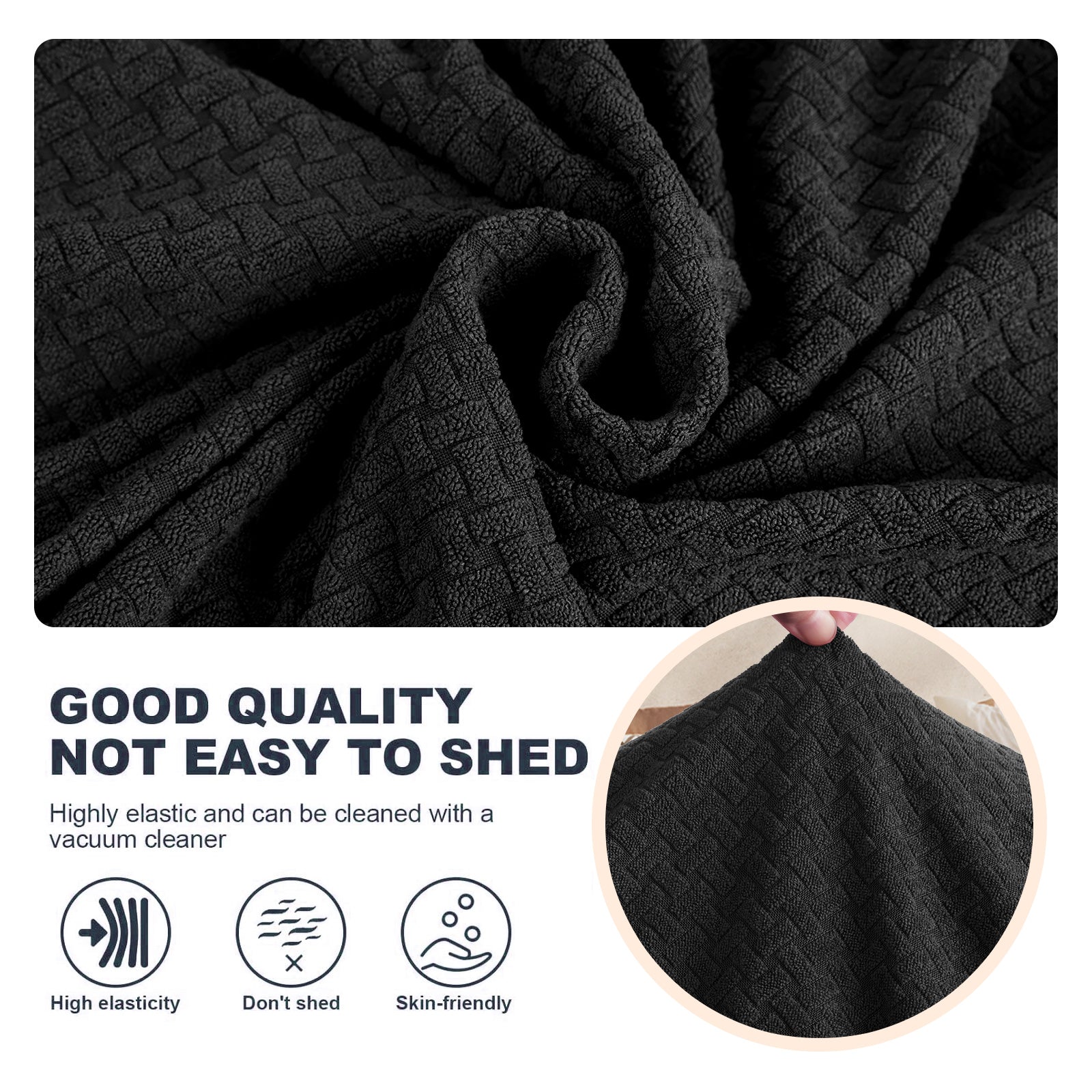 Housse de canapé 1 place extensible YSTYLE jacquard anti-dérapant