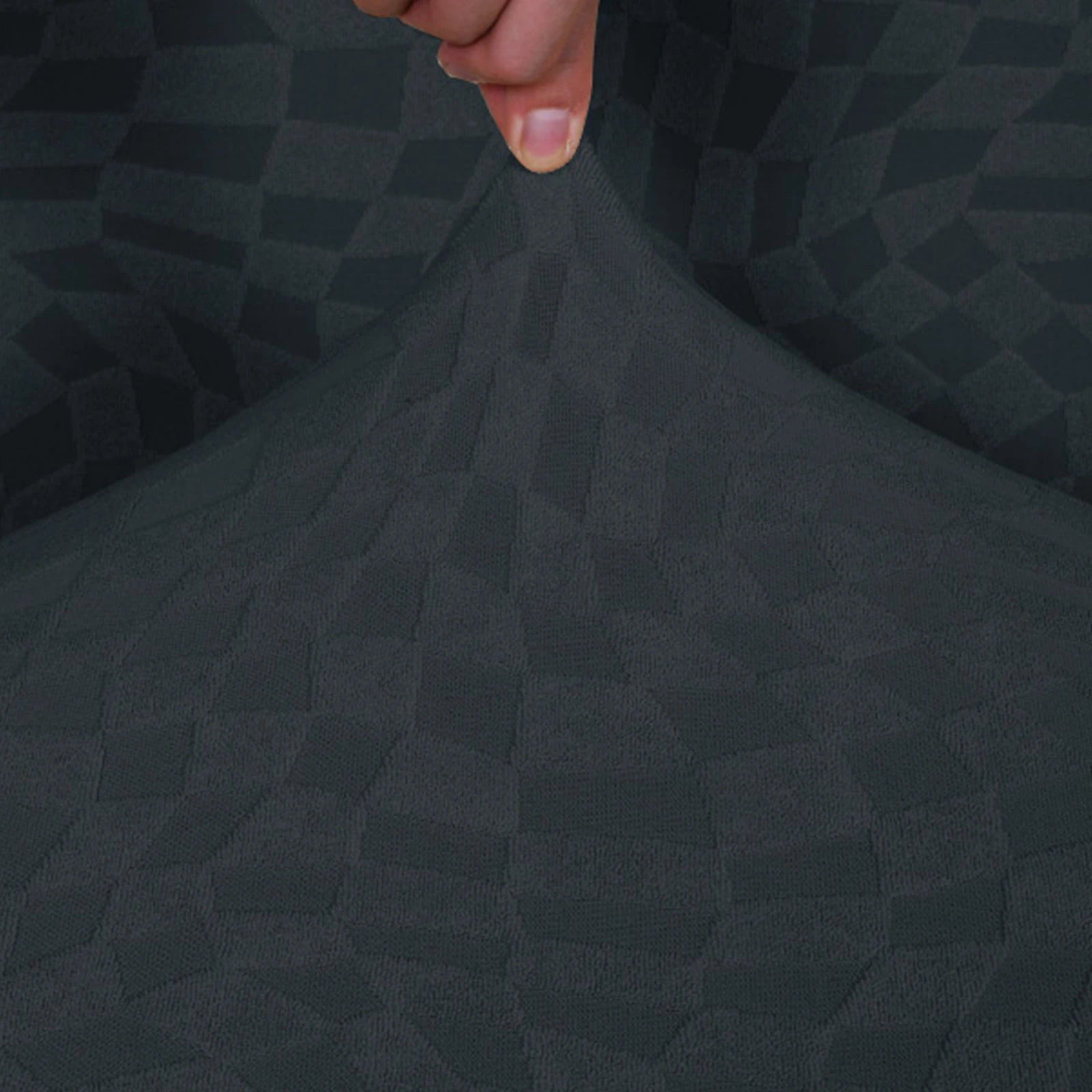 YSTYLE 1 Piece Sofa Cushion Cover – Stretch Fit, Anti-Slip Design, Universal Use, Geometric Style, Full Protection-Jacquard Plaid