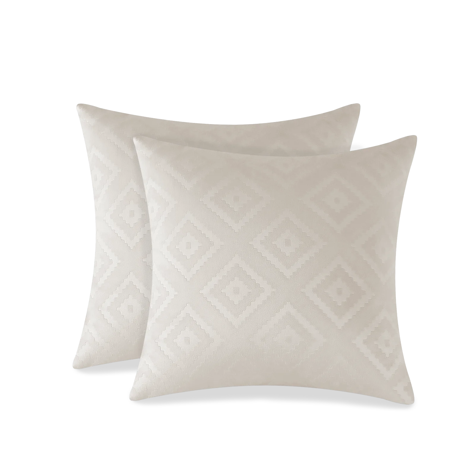 YSTYLE Velvet Sofa Cushion Covers, Decorative Throw Pillow Covers, 2 pcs, Hidden Zipper-Square shape