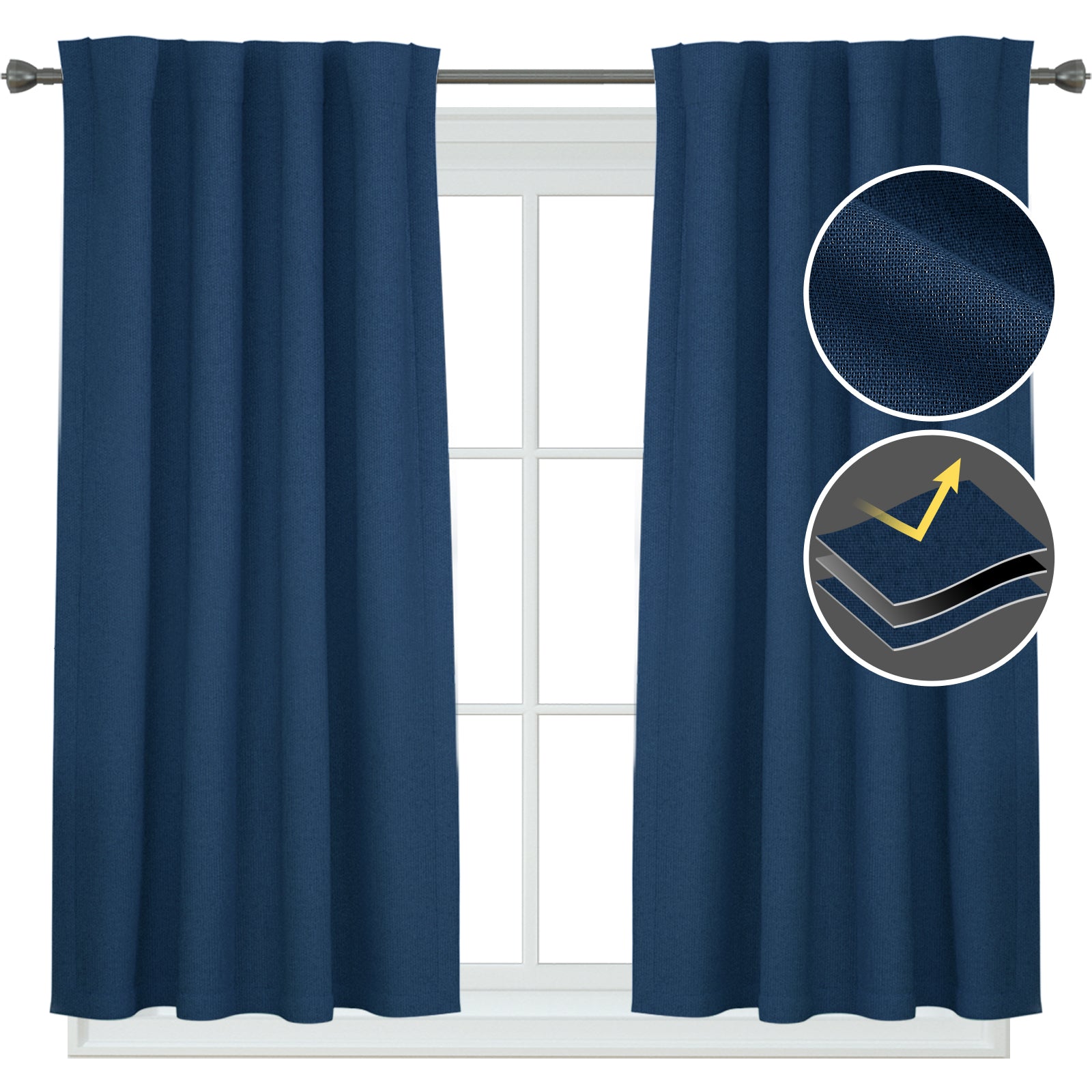 YSTYLE Verdunklungs-Vorhänge für das Wohnzimmer