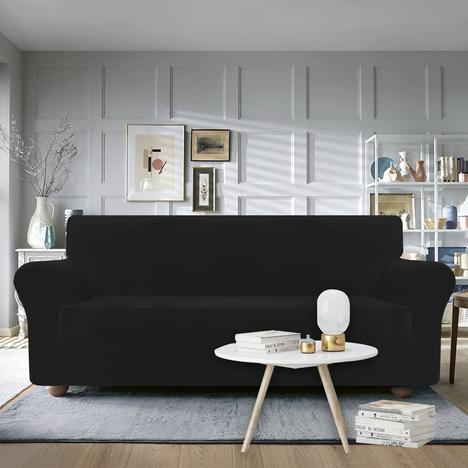 YSTYLE Velvet 1 Seater Sofa Cover – Stretch Fit, Anti-Scratch, Pet-Friendly, Non-Slip, Washable