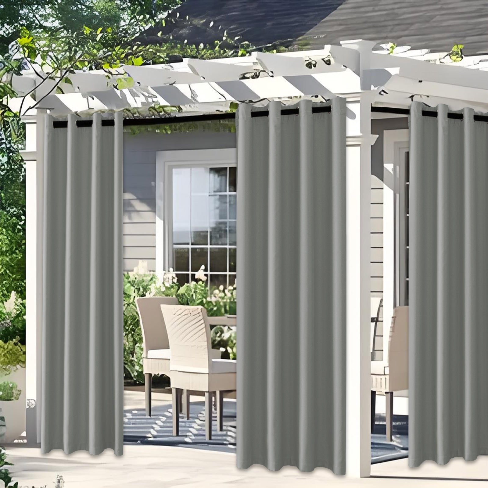 YSTYLE 2 Pieces Waterproof Blackout Curtains Thermal Insulated-YSTYLE