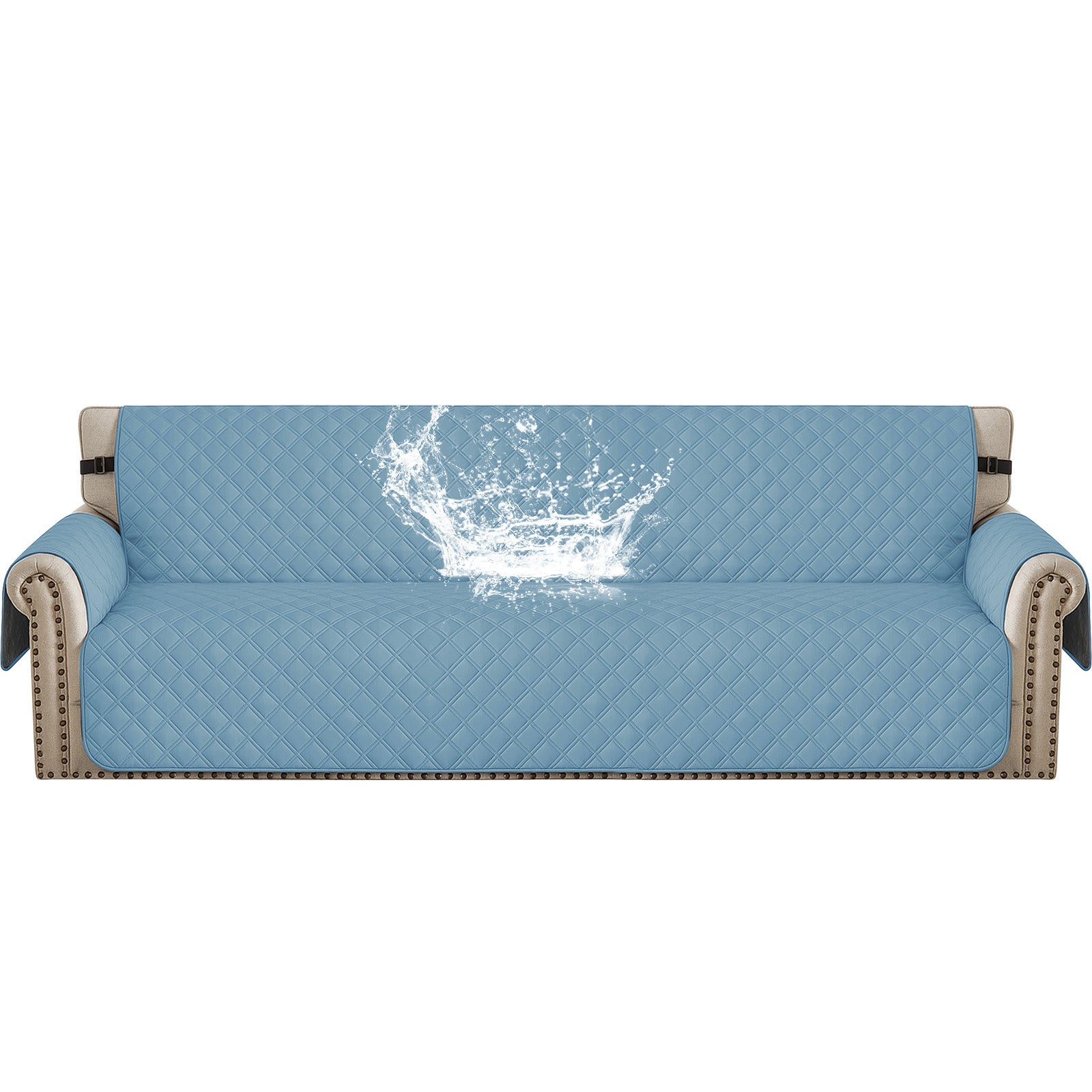 Ystyle 100% Waterproof 4 Seater Sofa Cover with Side Pockets