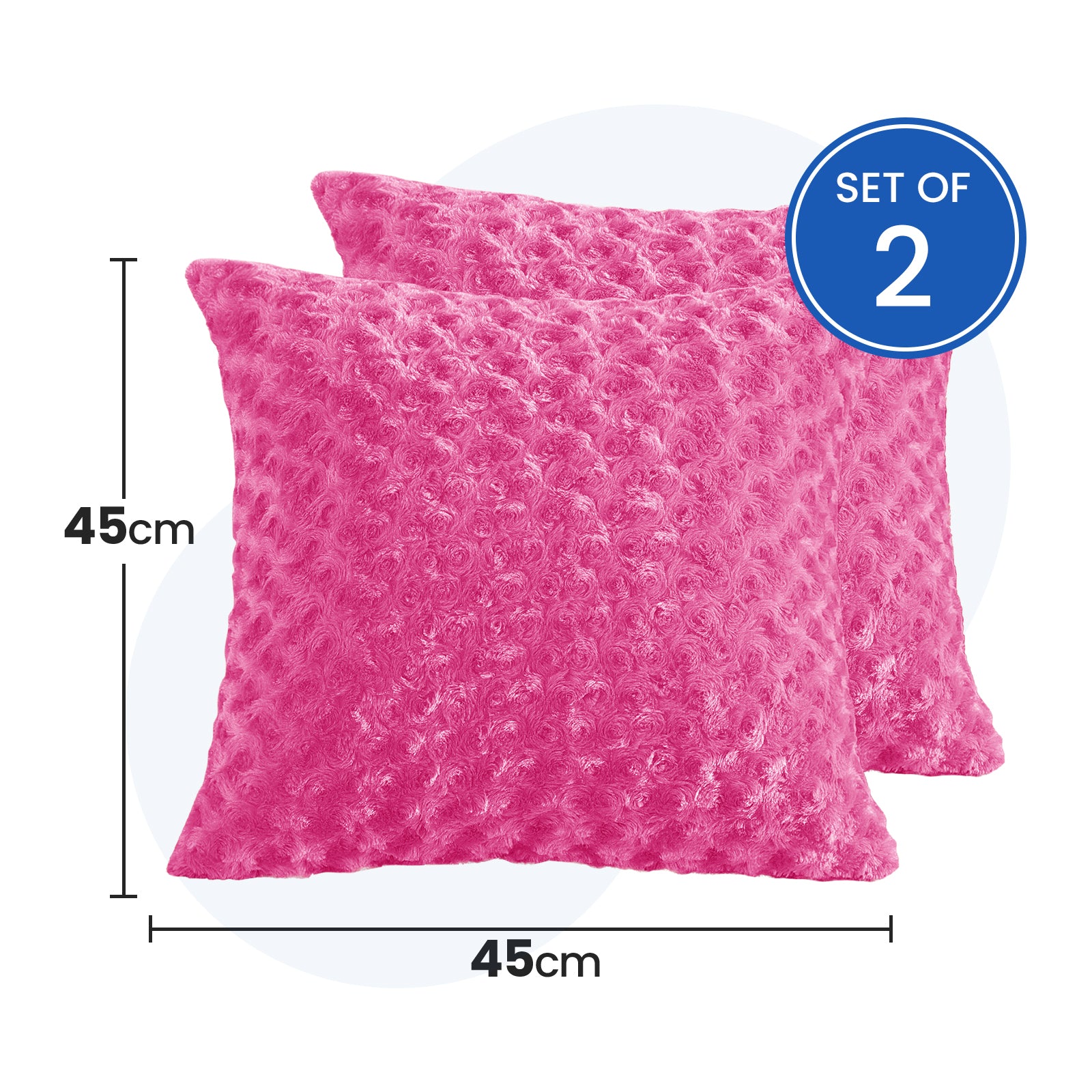 Ystyle Federe Cuscini Divano 45 x 45 cm Set of 2, Sofa Cushion Covers in Soft Plush, Modern Elegant Decorative Sofa Covers, Durable for Living Room Bedroom