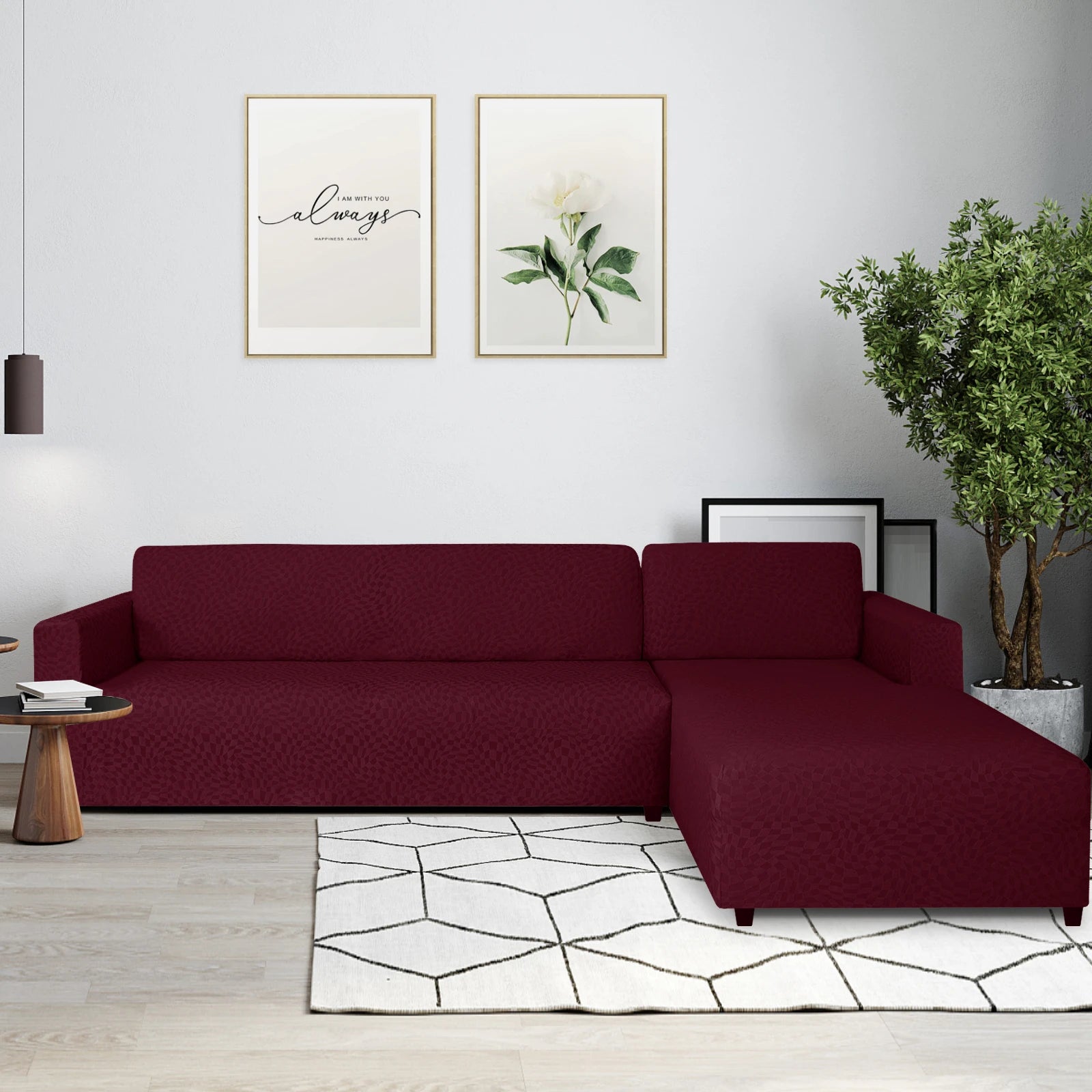 YSTYLE 2 Pieces Stretch Corner Sofa Cover 1 and 2 Seater L Shape-YSTYLE