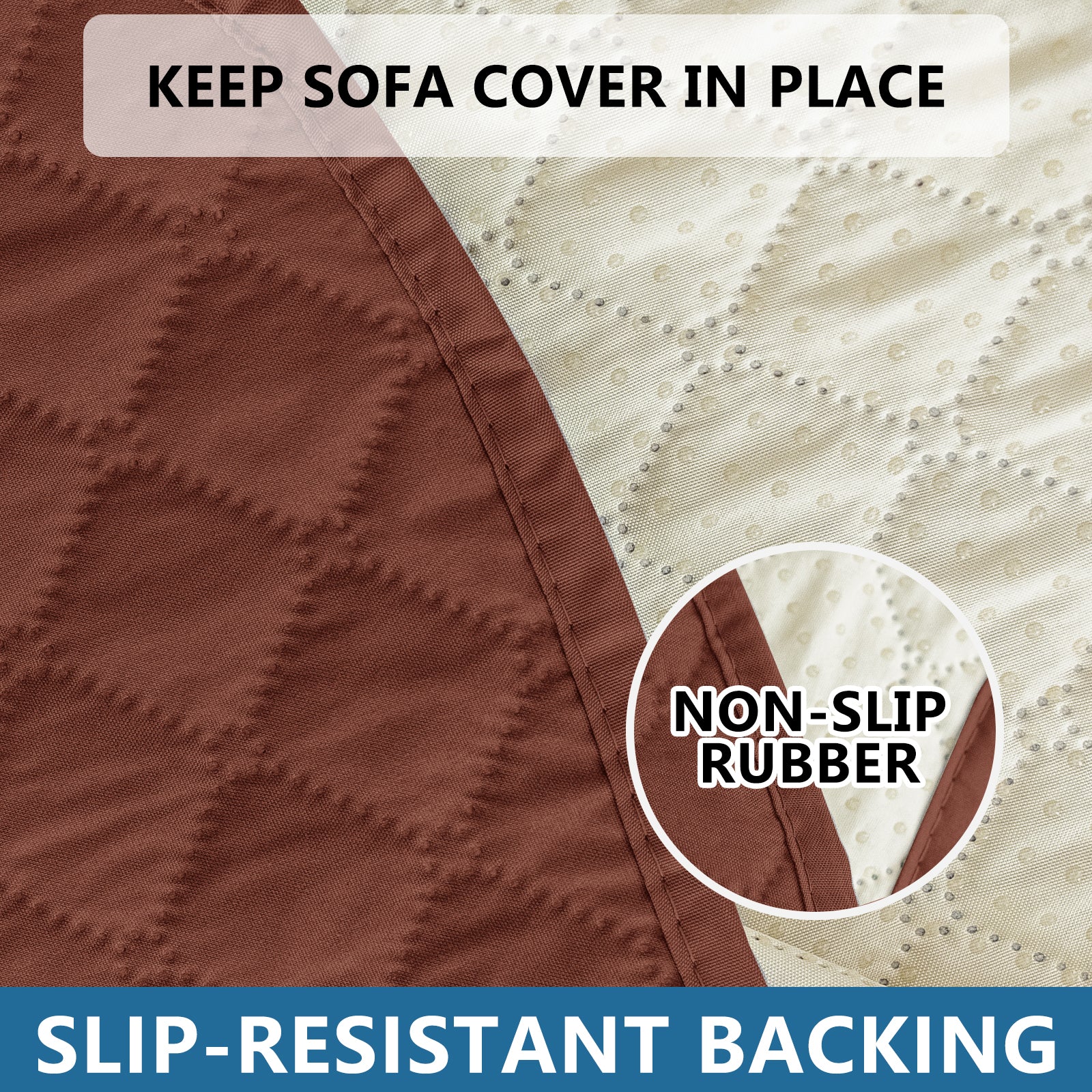 Copertura per divano impermeabile YSTYLE per 3 posti con braccioli, antiscivolo