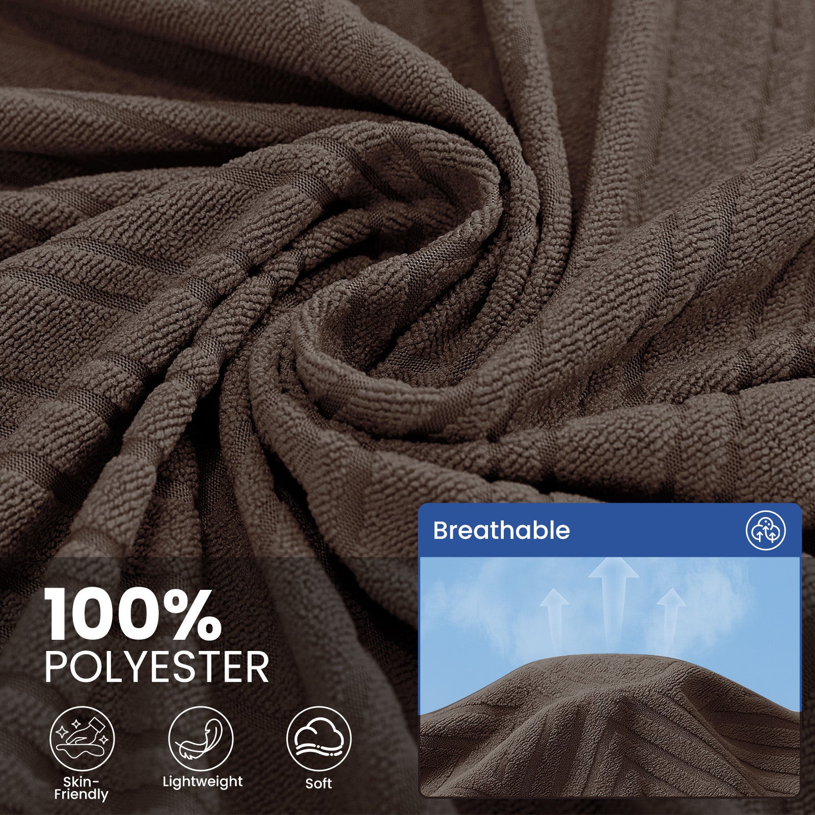 Ystyle 3 Seater Sofa Cover, 180x340 cm, Anti-Claw Protection, Soft Universal Sofa Cover, Anti-Dust, Large Size Modern Washable Sofa Throw