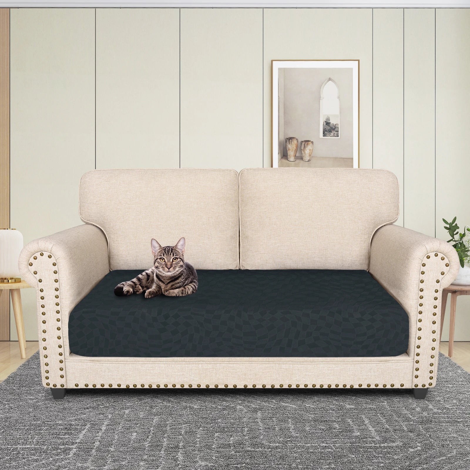 YSTYLE Stretch Sofa Seat Cover2 Seater Geometric Anti Slip-YSTYLE