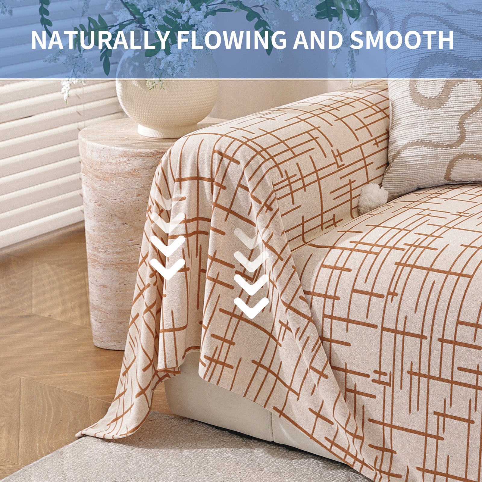 Ystyle 1-Seater Sofa Cover with Armrests, 180x230 CM, Universal Sofa Protector, Decorative Armchair Slipcover, Ideal as Furniture Throw, Full-Cover Anti-Stain Sofa Sheet