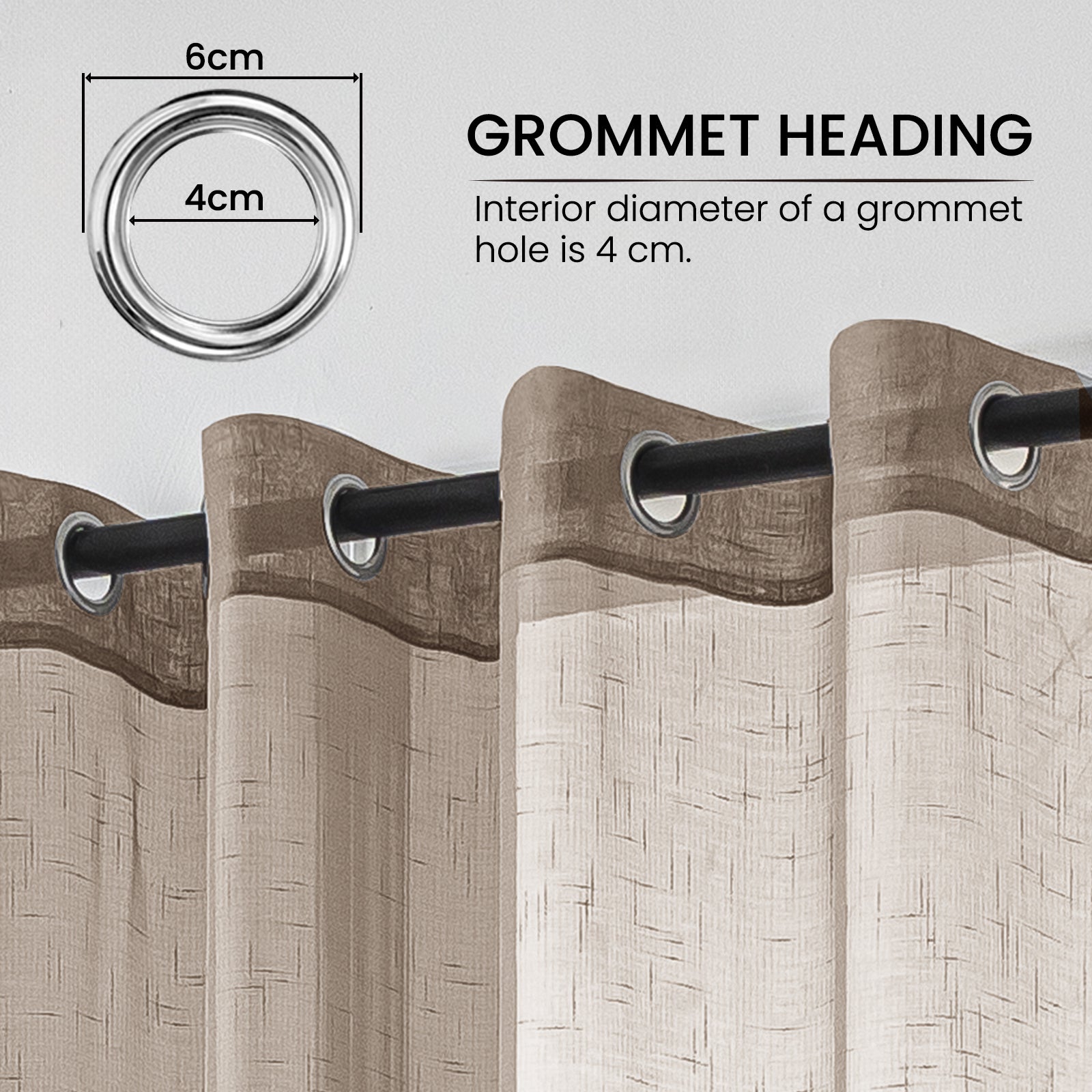 Ystyle 2 Panels Set, Linen-Effect Indoor Curtains, 70x240 cm, Living Room Window Curtains with Cross Weave, Kitchen Voile Curtains with Rod Pocket, Modern Lightweight Bedroom Curtains