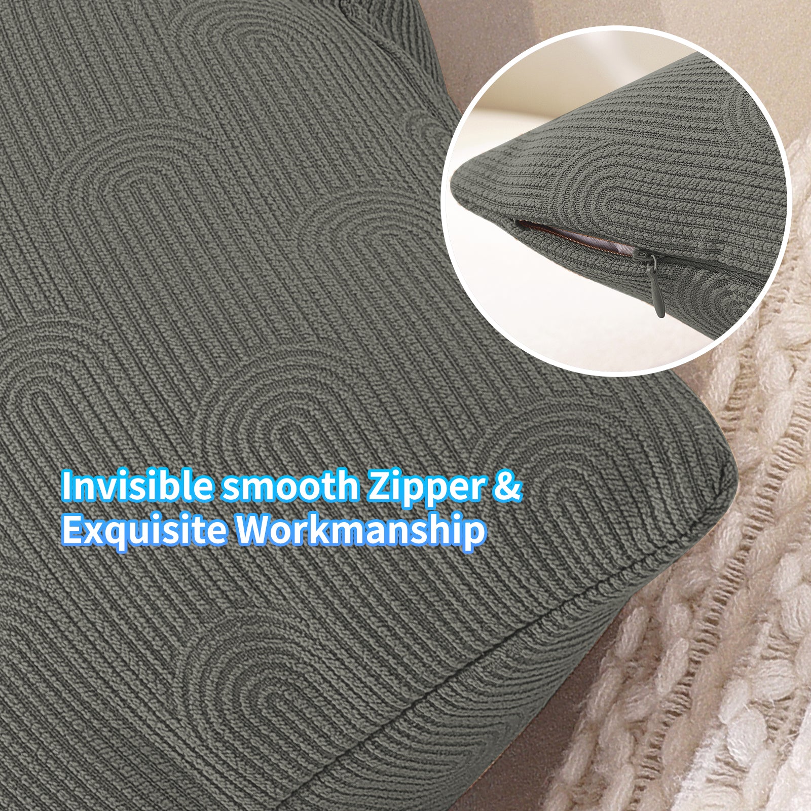 Ystyle Cushion Covers, 50 x 50 cm, Set of 2, Cushions for Sofa with Invisible Zip, Soft Cushion Cover, Modern, Washable, for Chair Bed, Living Room, Bedroom