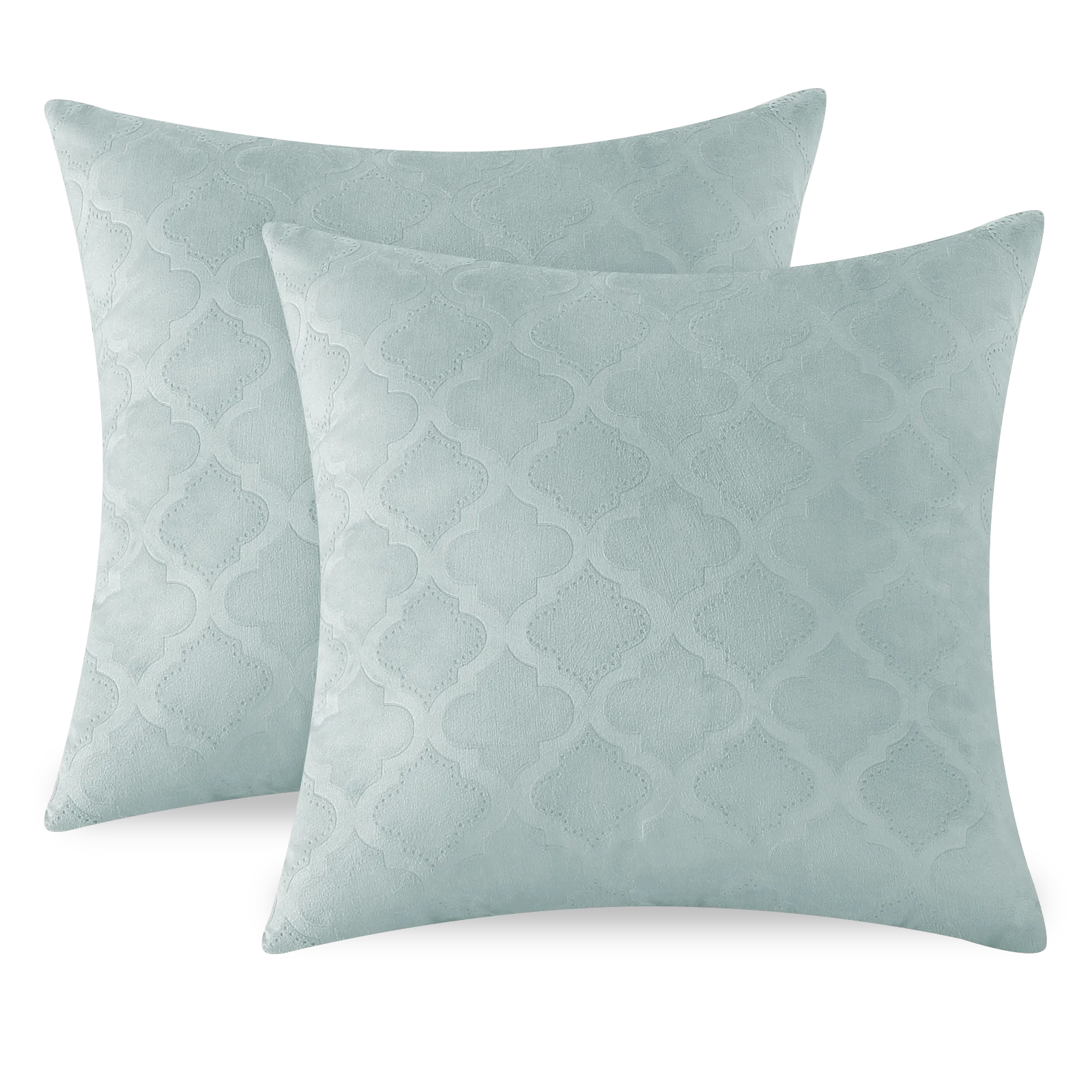 YSTYLE Velvet Sofa Cushion Covers, Decorative Throw Pillow Covers, 2 pcs, Hidden Zipper-Gourd Shape