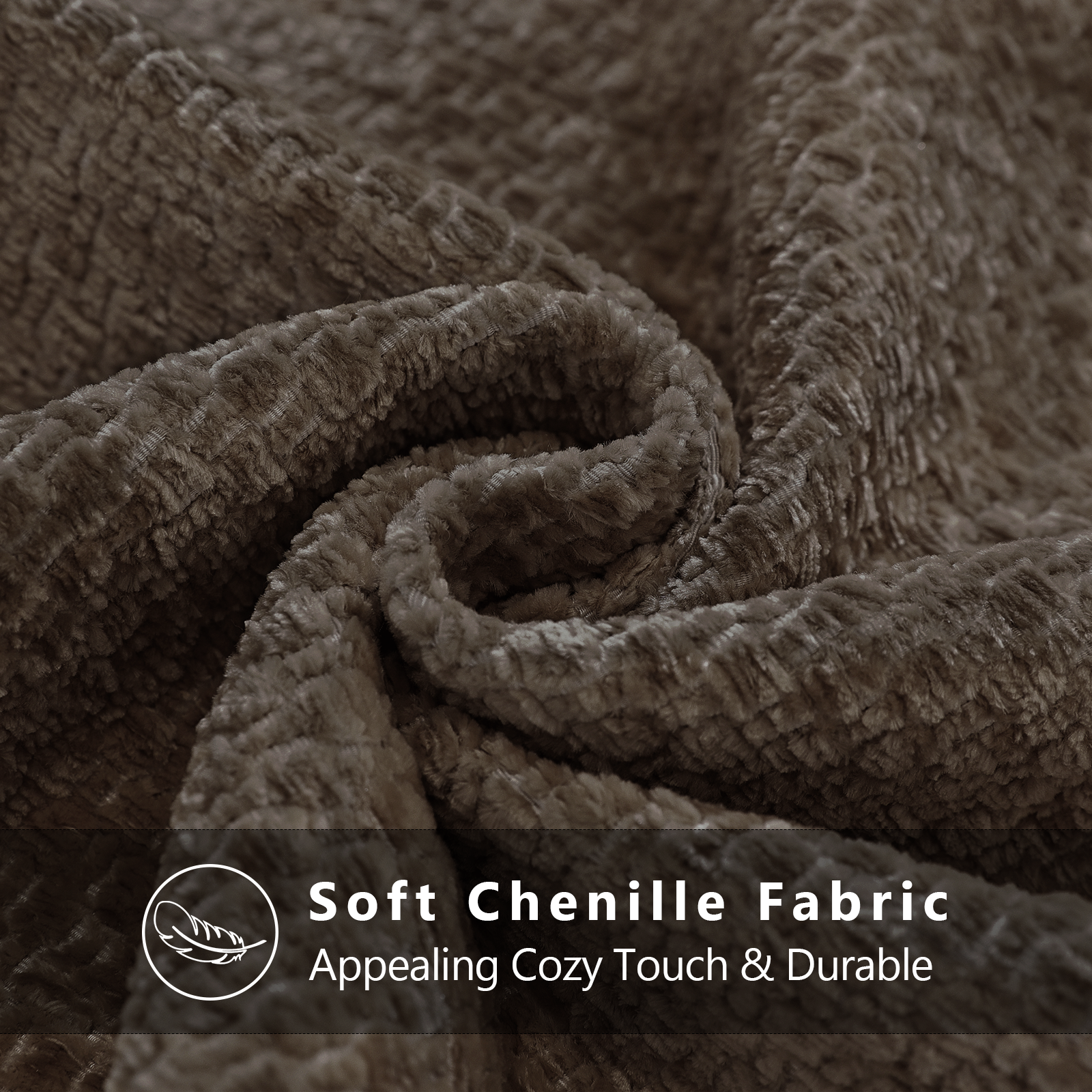 Ystyle Chenille Sofa Cushion Covers 40 x 40 cm, 2 Pieces, Soft Durable Cushion Cover, Cushion Cover with Corazón Shape, Decorative Cushion Covers Living Room