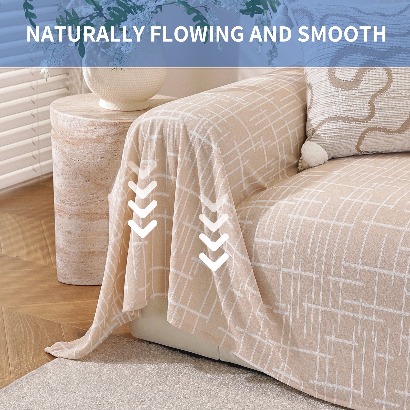 Ystyle 1-Seater Sofa Cover with Armrests, 180x230 CM, Universal Sofa Protector, Decorative Armchair Slipcover, Ideal as Furniture Throw, Full-Cover Anti-Stain Sofa Sheet