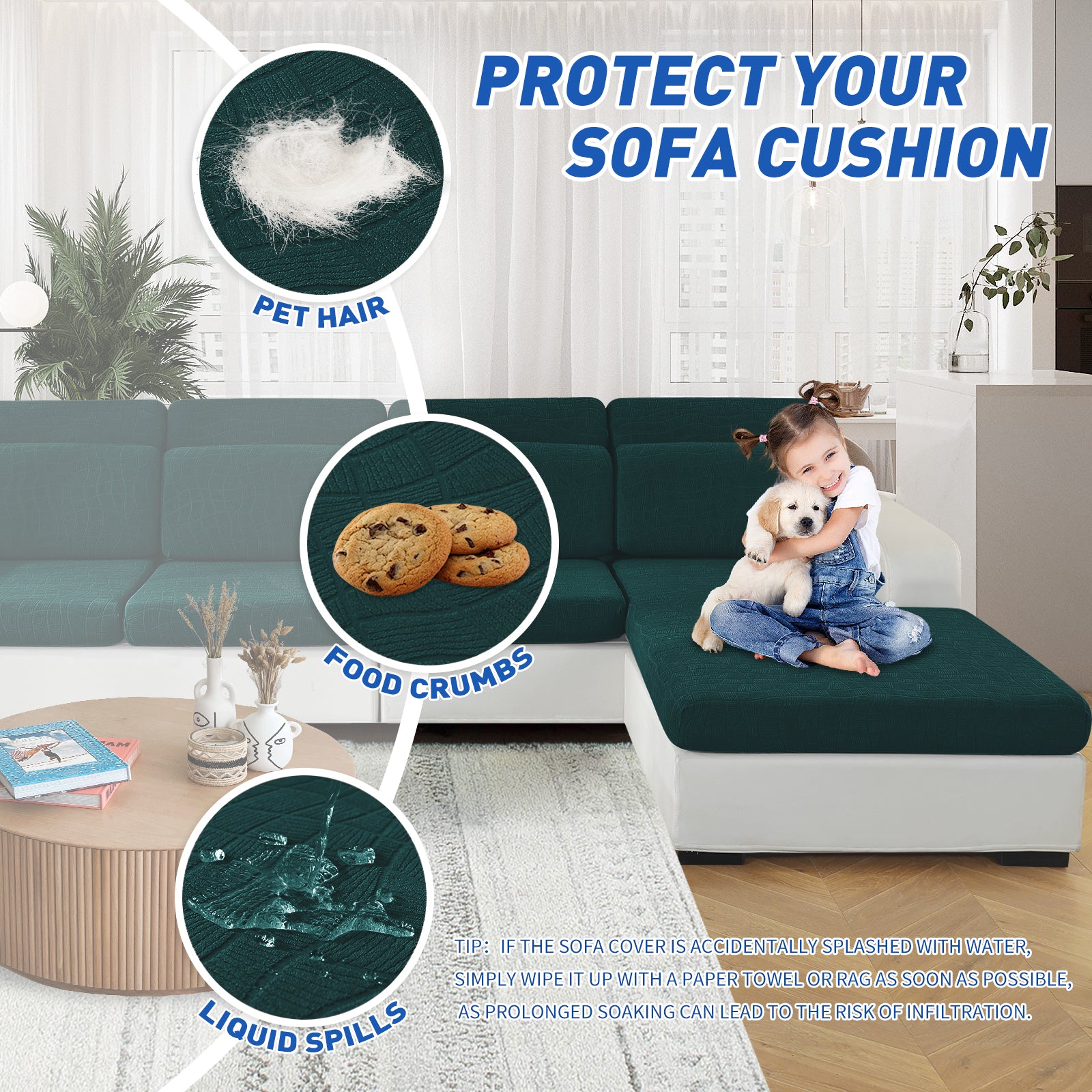 Copertura impermeabile e stretch per sedile del divano 1 posto Geometrica | YSTYLE