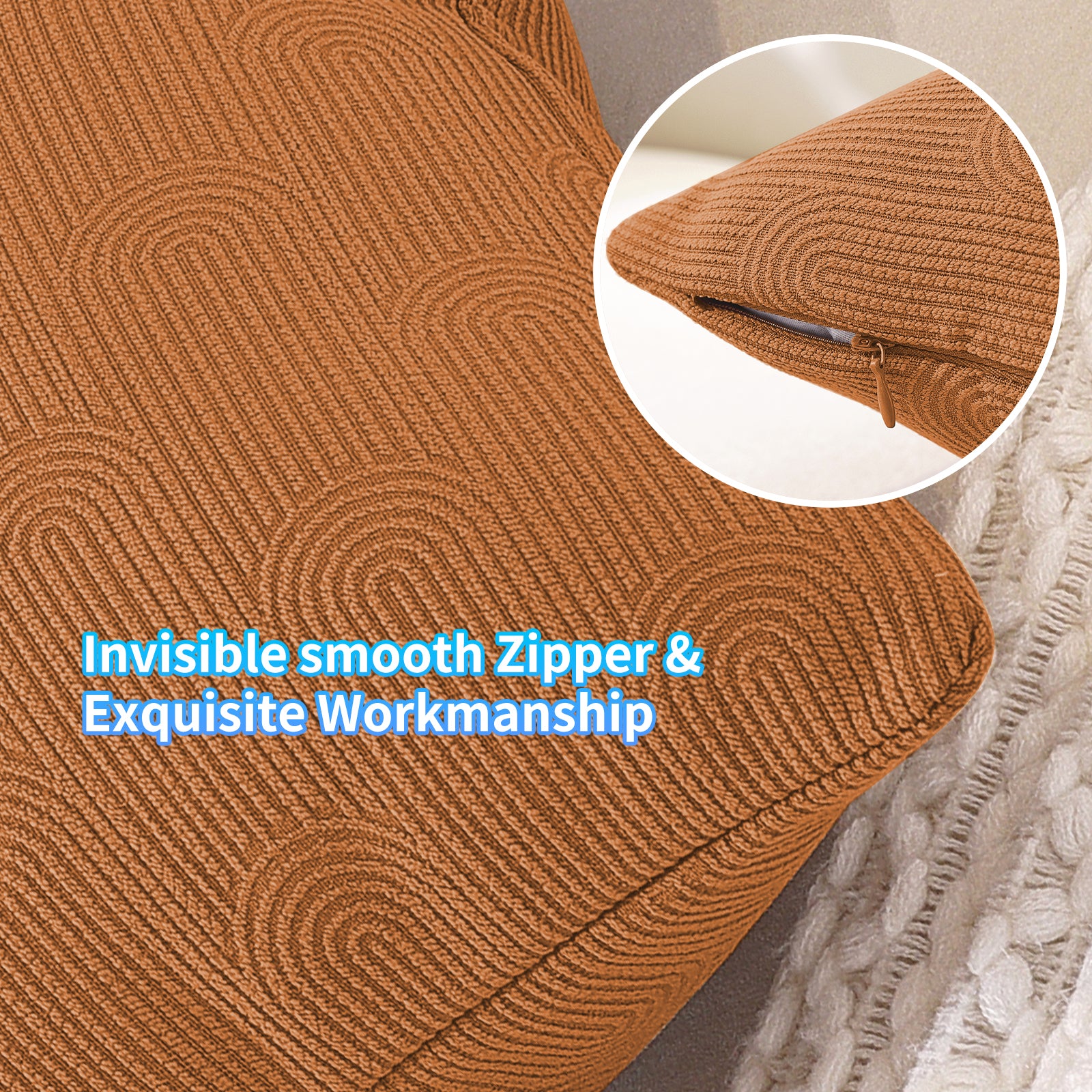 Ystyle Cushion Covers, 50 x 50 cm, Set of 2, Cushions for Sofa with Invisible Zip, Soft Cushion Cover, Modern, Washable, for Chair Bed, Living Room, Bedroom