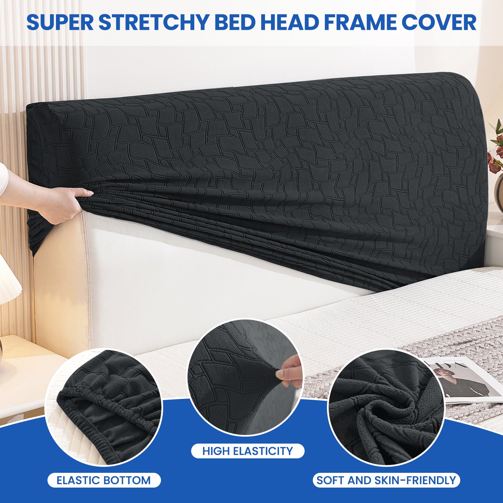 YSTYLE Universal Elastic 180cm Headboard Cover Dustproof Washable