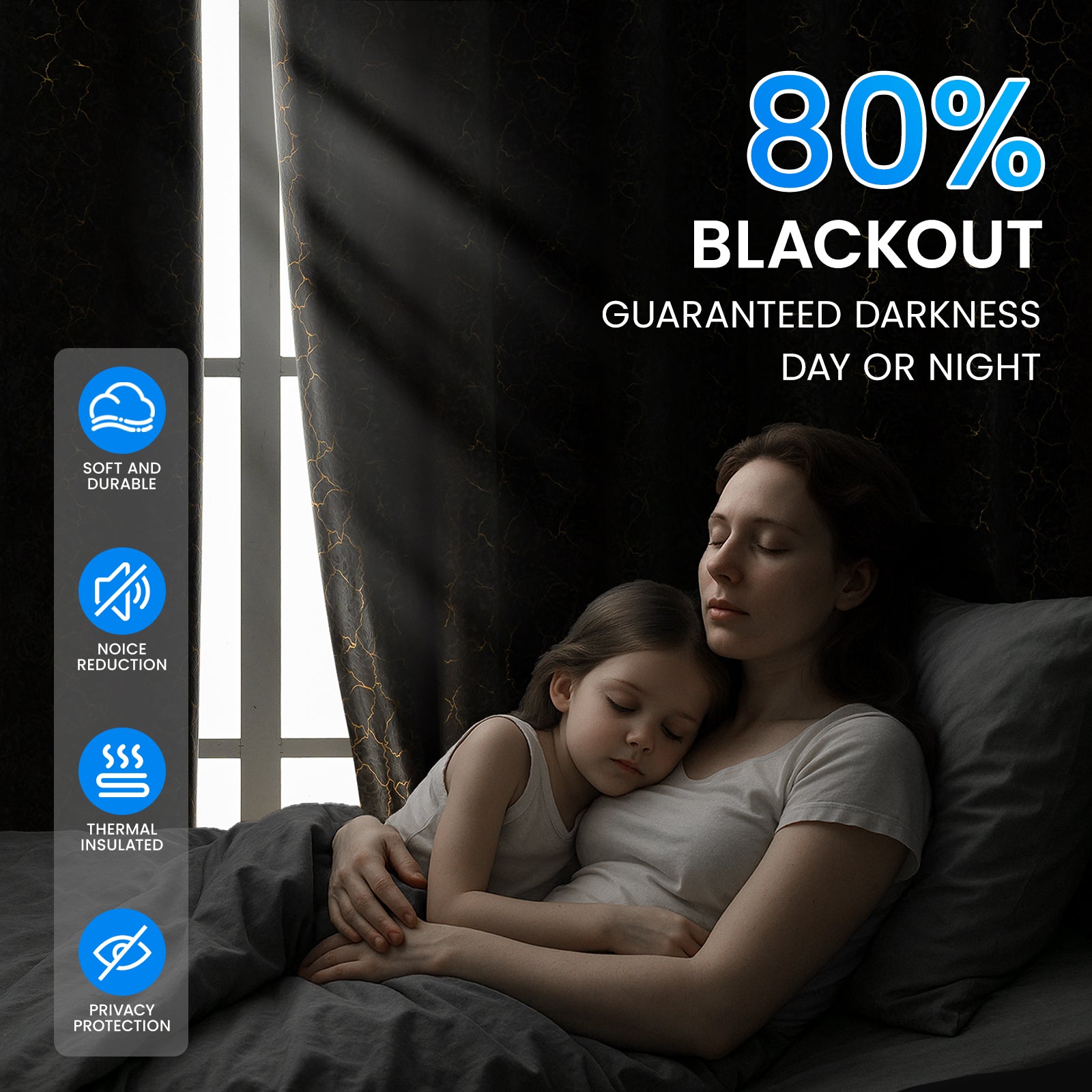 Ystyle 2 Stück Samt Blackout Vorhänge 117x137 cm Gold Druck