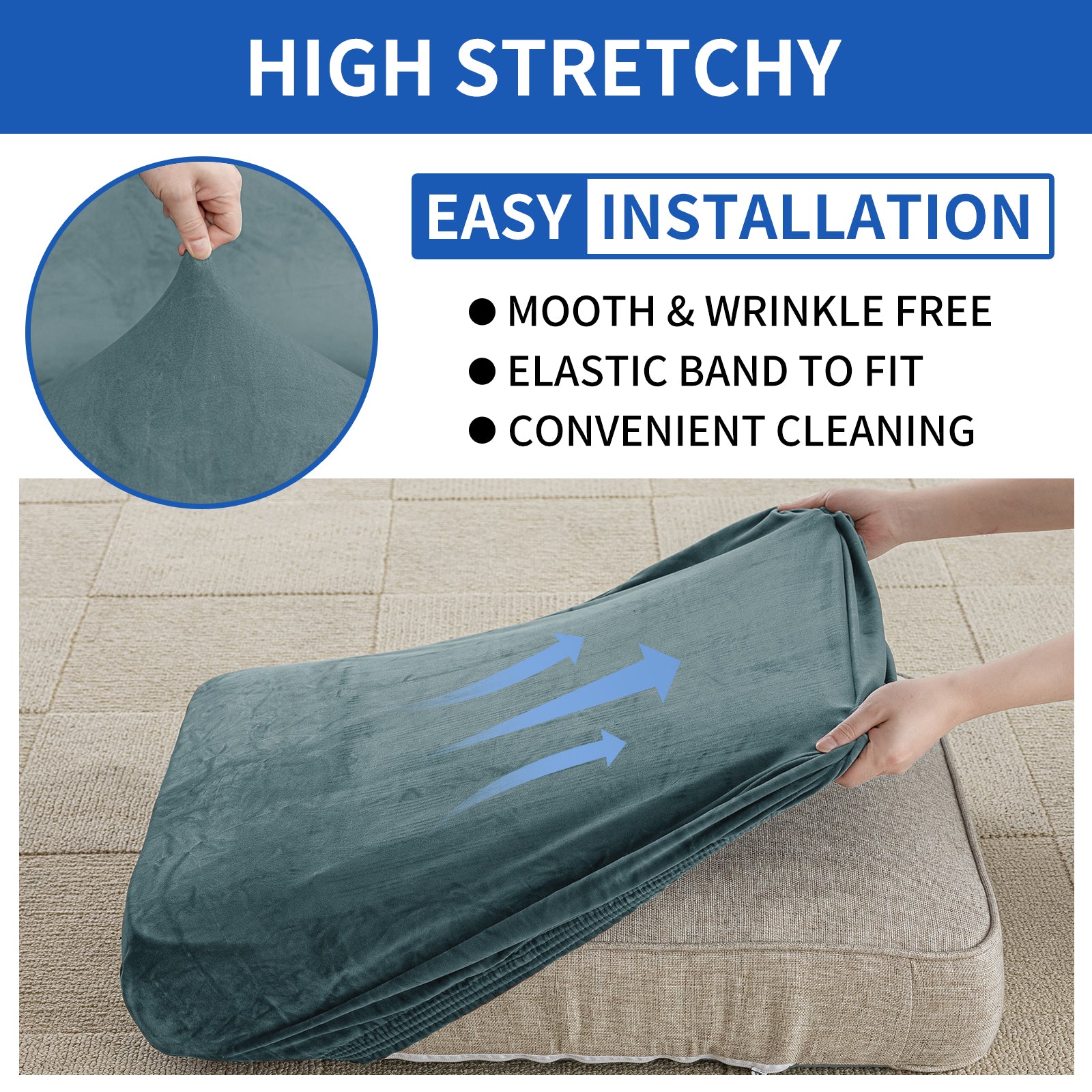 YSTYLE Manta para Almohada de Chaise – Ajuste Elástico, Antideslizante, Universal para Almohadas Separadas de Sofá