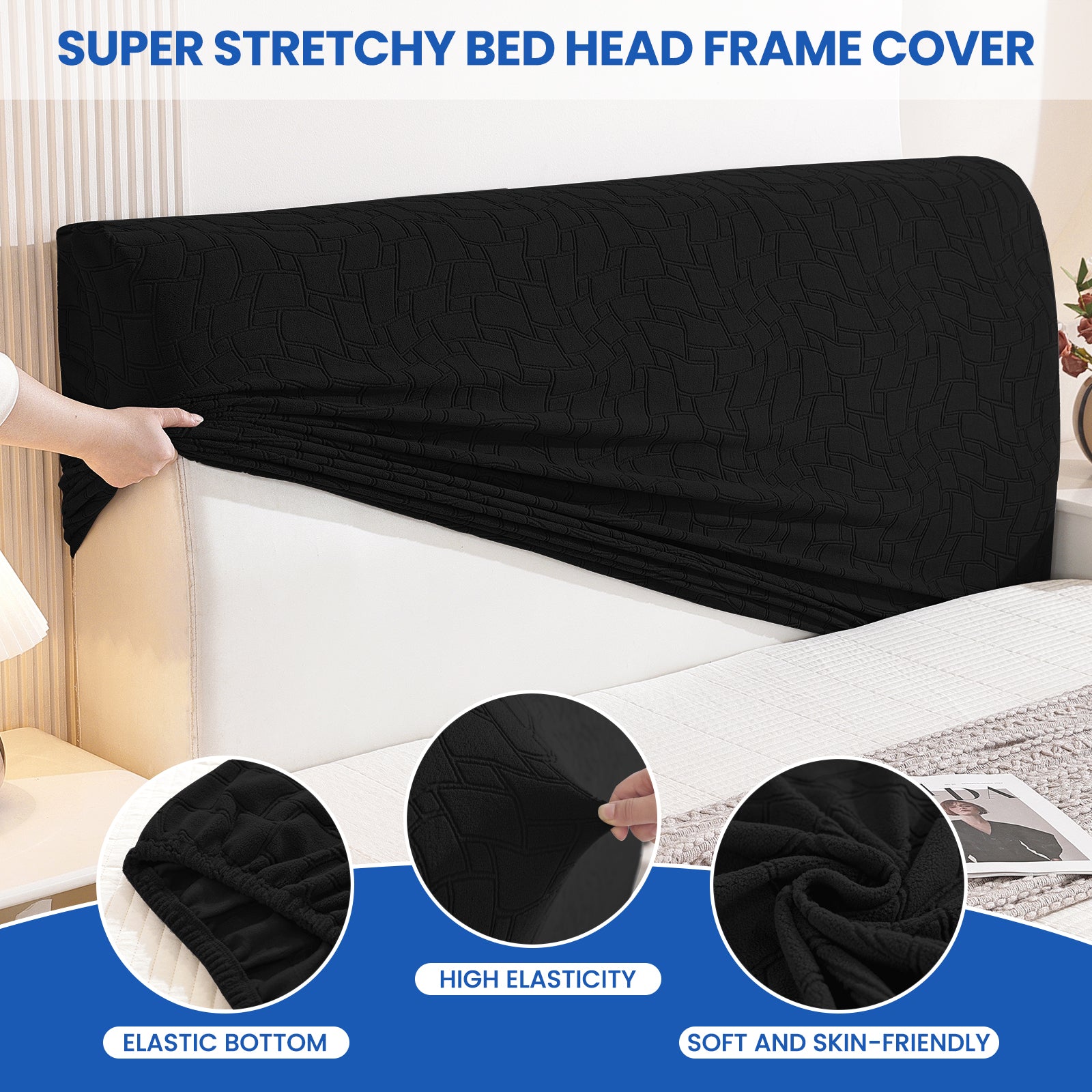 YSTYLE Universal Elastic 180cm Headboard Cover Dustproof Washable