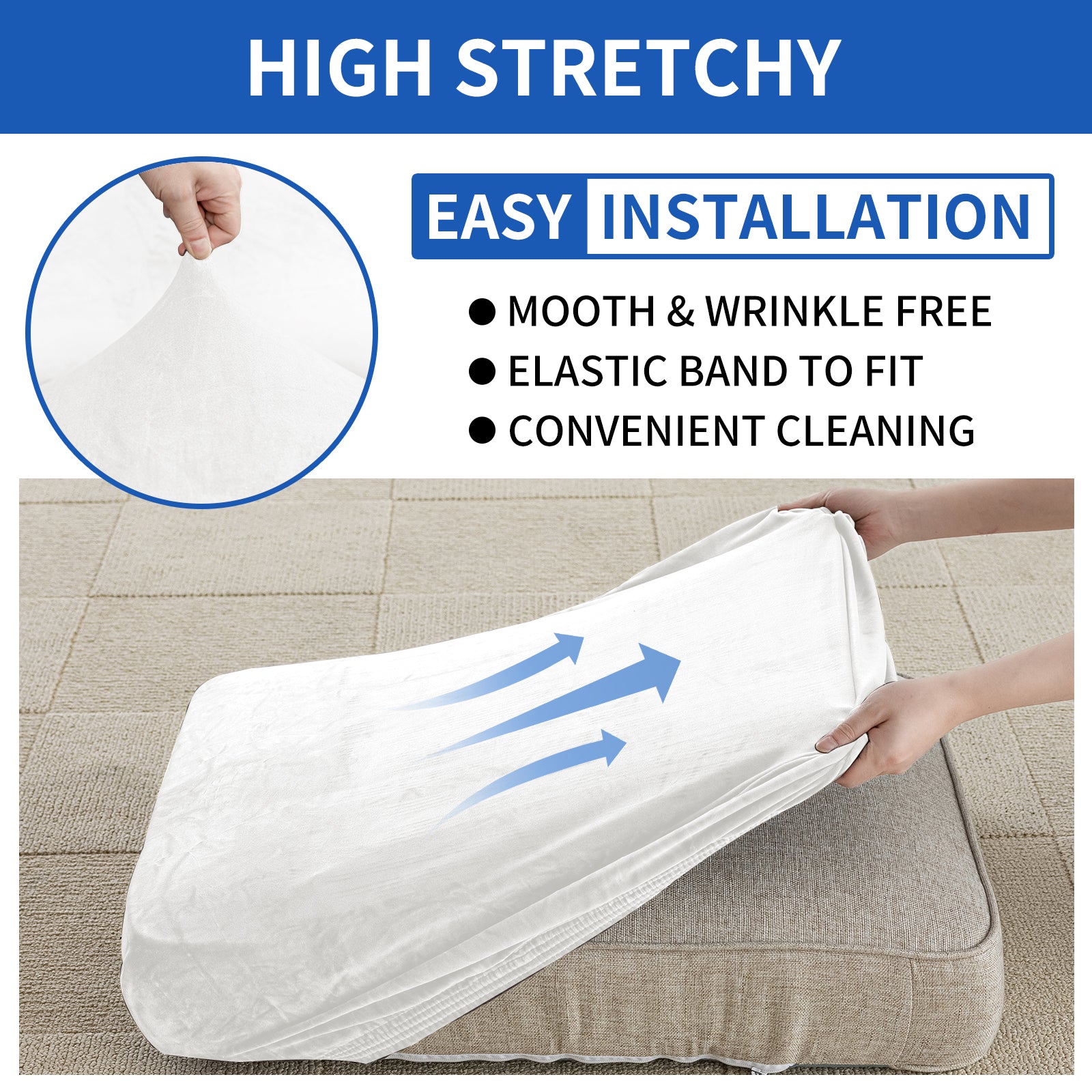YSTYLE Manta para Almohada de Chaise – Ajuste Elástico, Antideslizante, Universal para Almohadas Separadas de Sofá