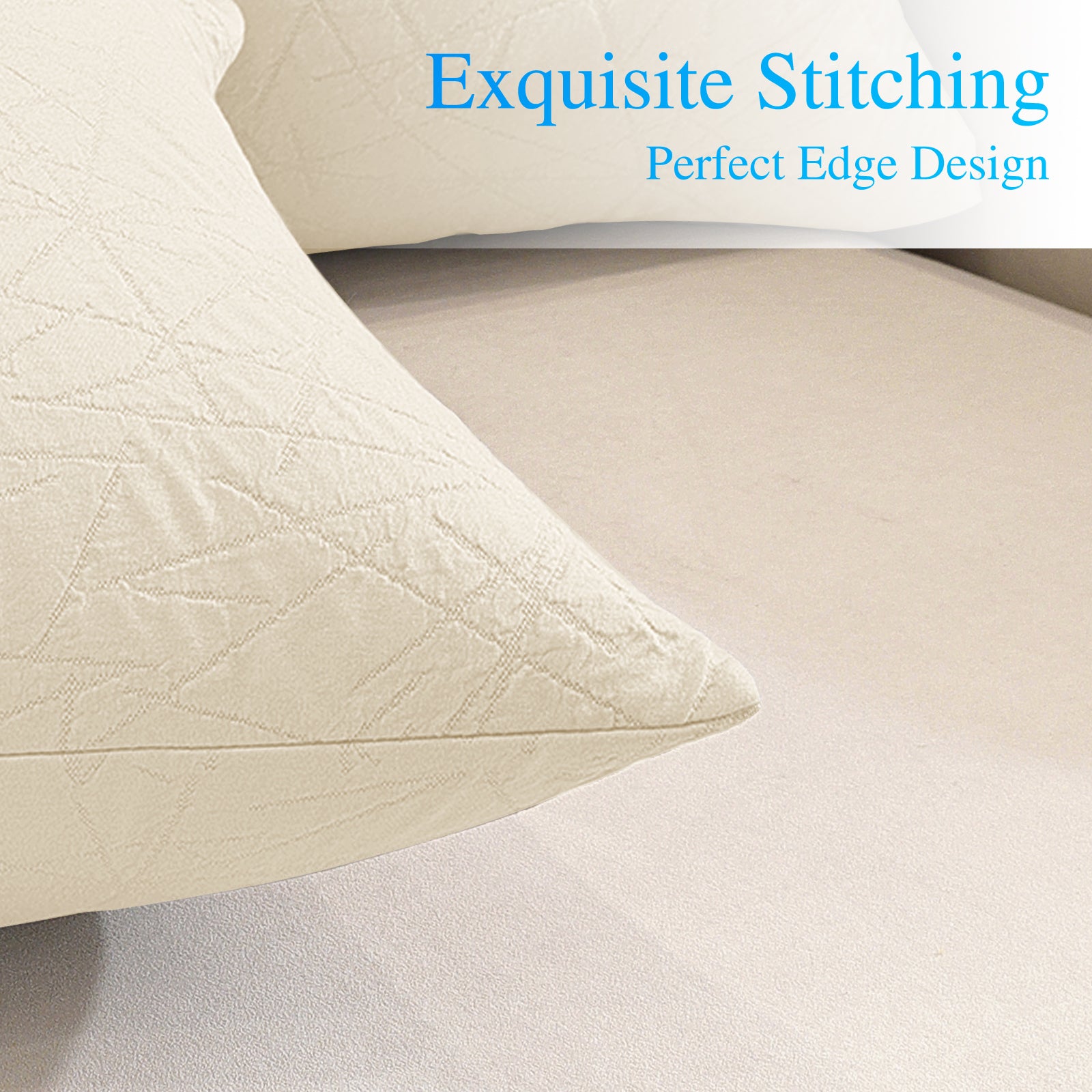 Ystyle 2 Pieces Sofa Cushion Covers 50 x 50 cm, Cushion Covers with Invisible Zipper, Square Pillowcases, Modern Sofa Pillowcases, for Living Room Bedroom Balcony Outdoor