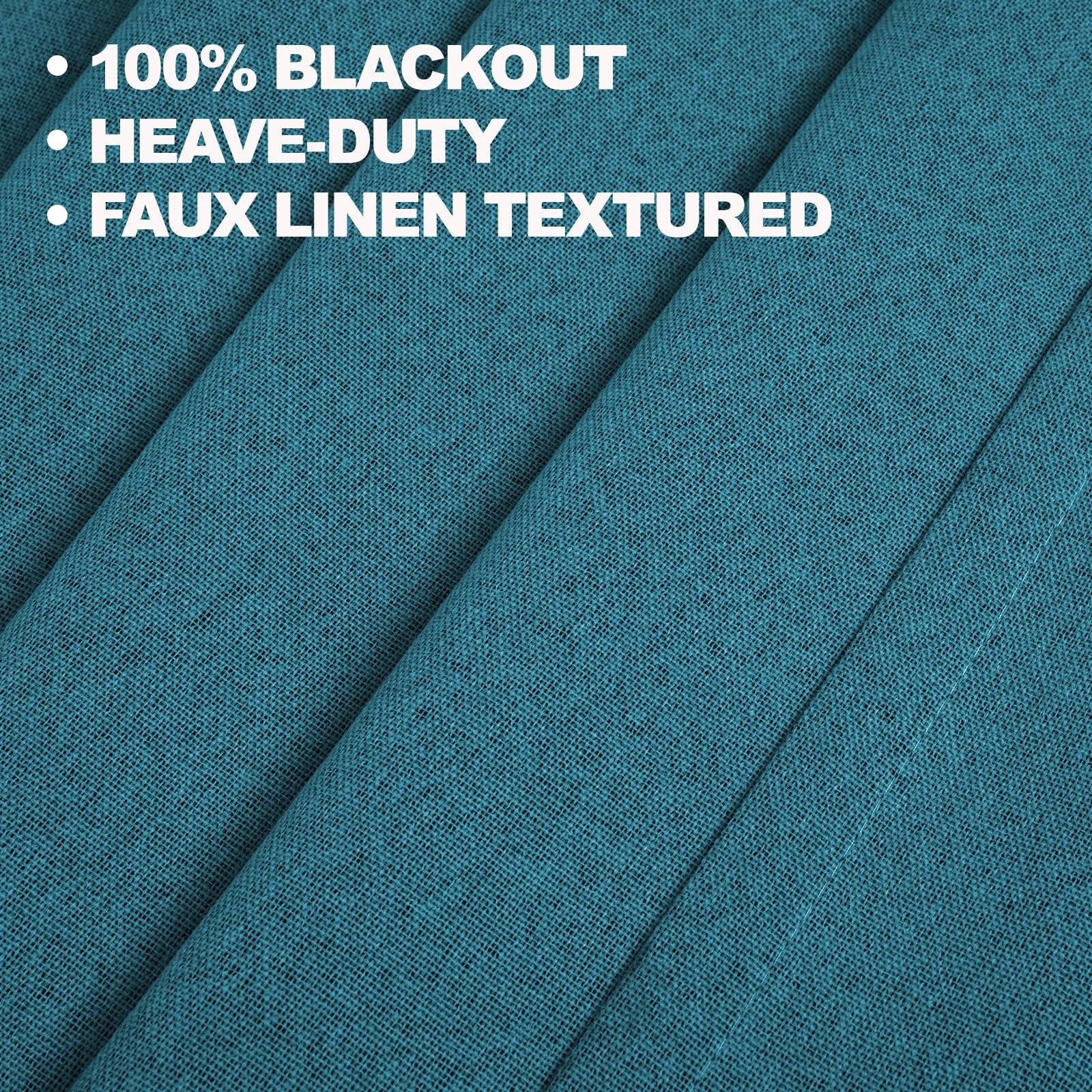 YSTYLE 2 pcs Linen-Effect Blackout Curtains – 100% Light Blocking, Thermal Insulated Drapes