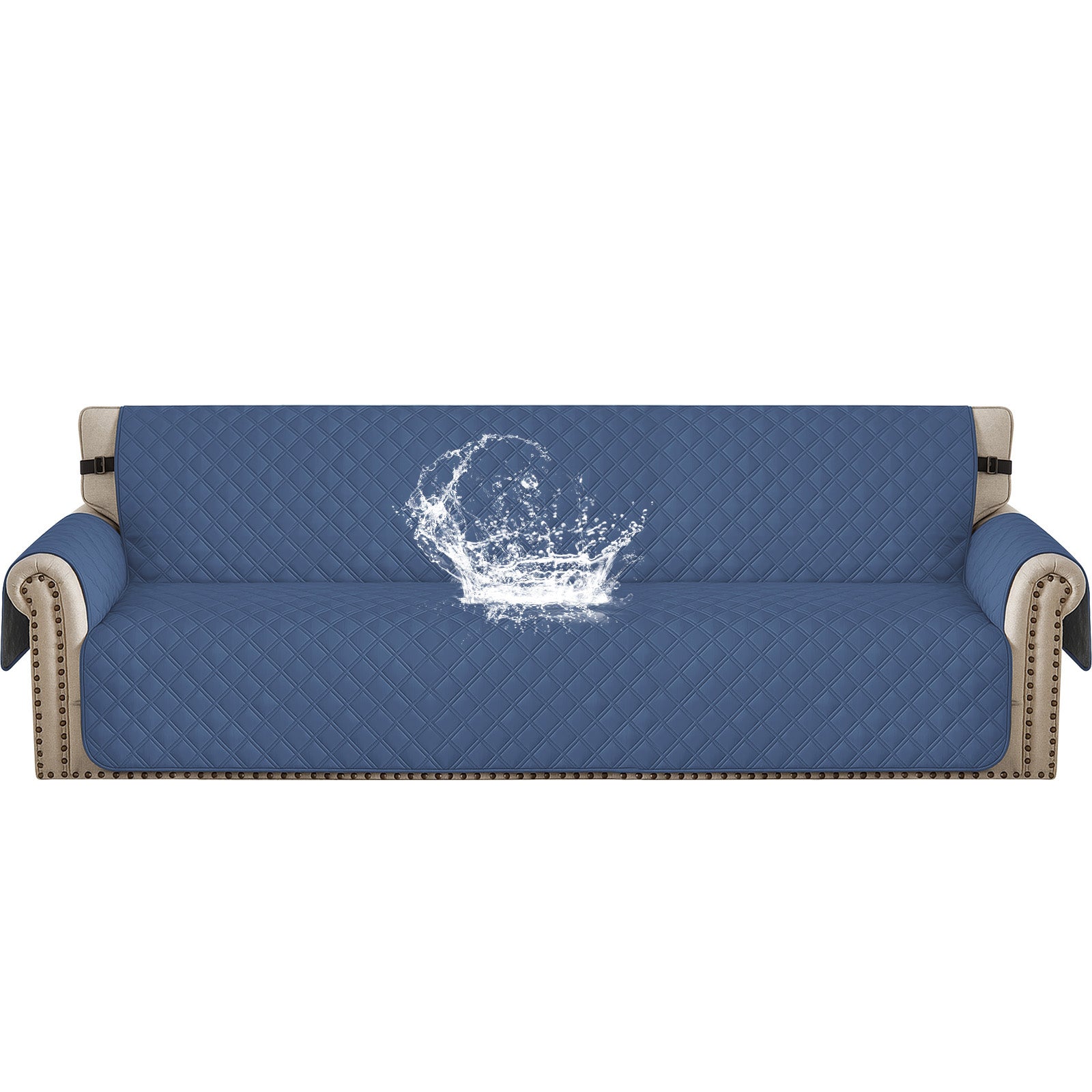 Ystyle 100% Waterproof 4 Seater Sofa Cover with Side Pockets-YSTYLE