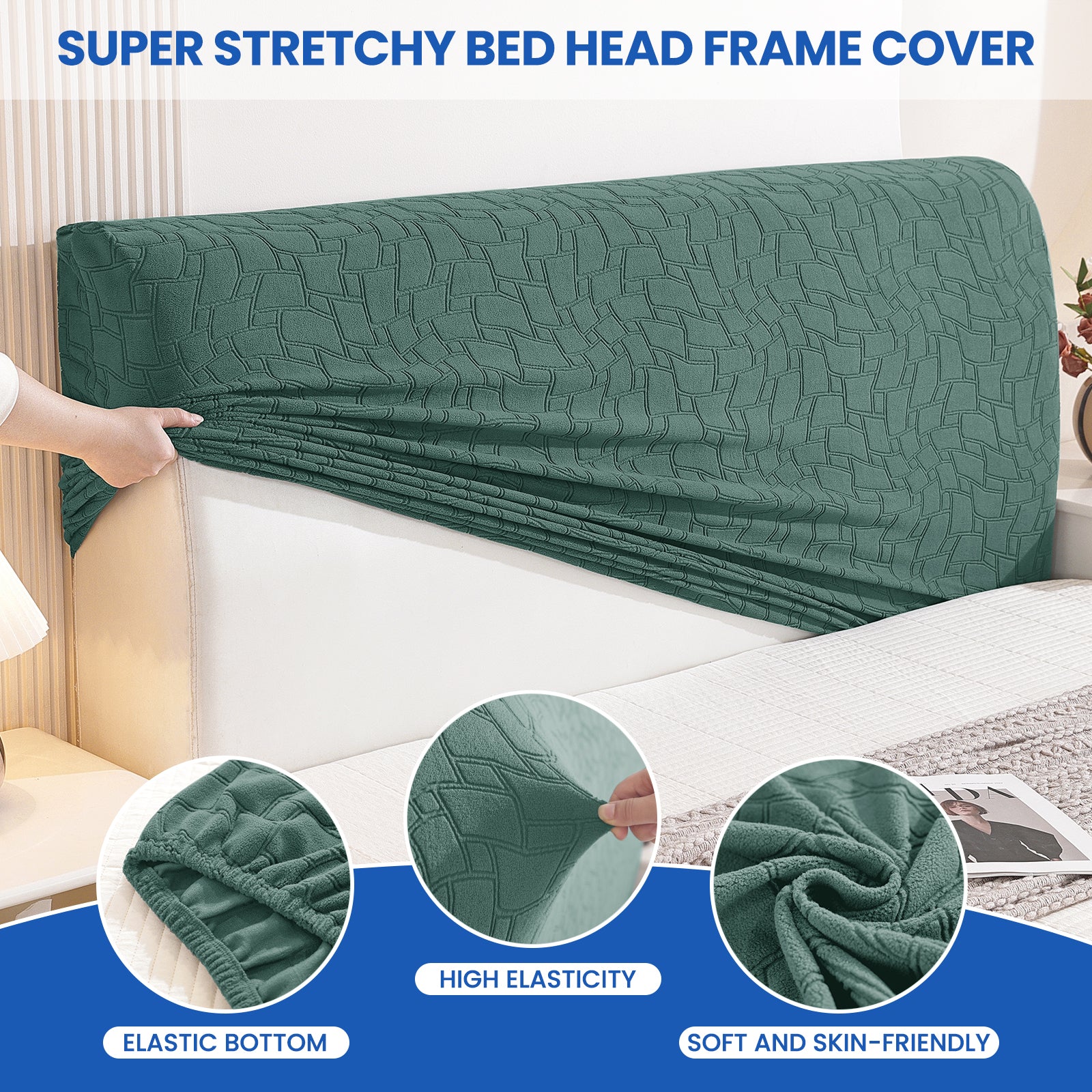 YSTYLE Universal Elastic 180cm Headboard Cover Dustproof Washable