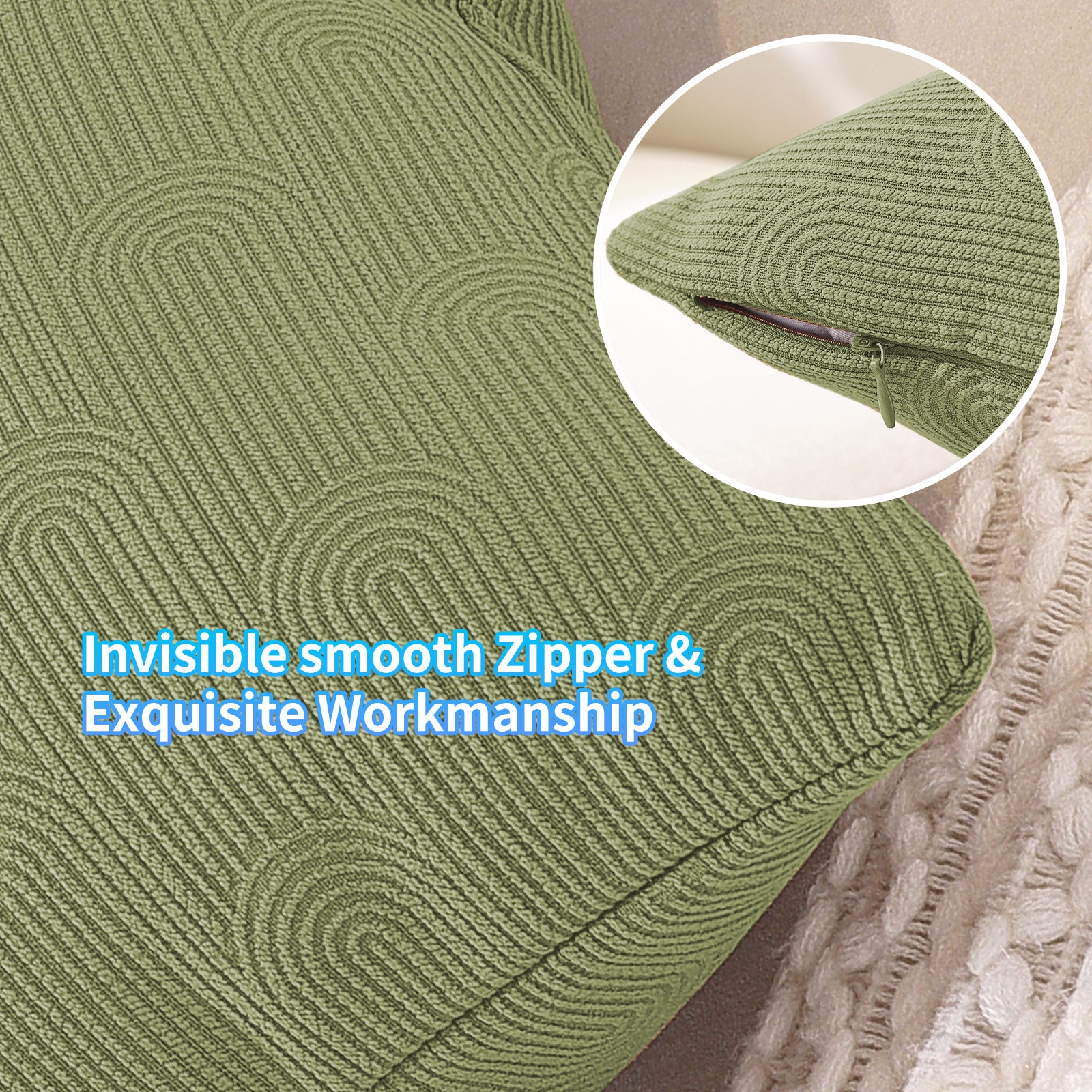 Ystyle Cushion Covers, 50 x 50 cm, Set of 2, Cushions for Sofa with Invisible Zip, Soft Cushion Cover, Modern, Washable, for Chair Bed, Living Room, Bedroom