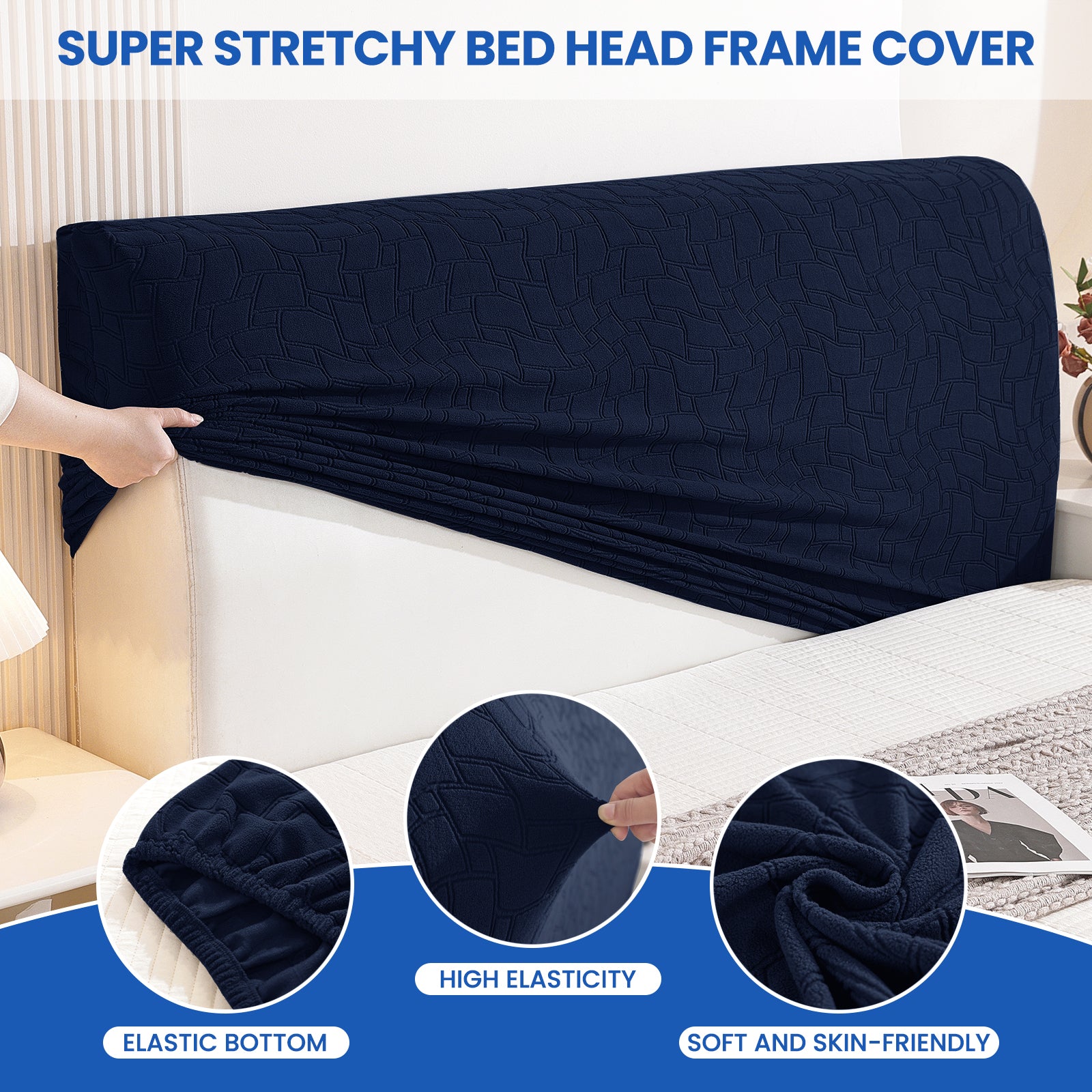 YSTYLE Universal Elastic 180cm Headboard Cover Dustproof Washable