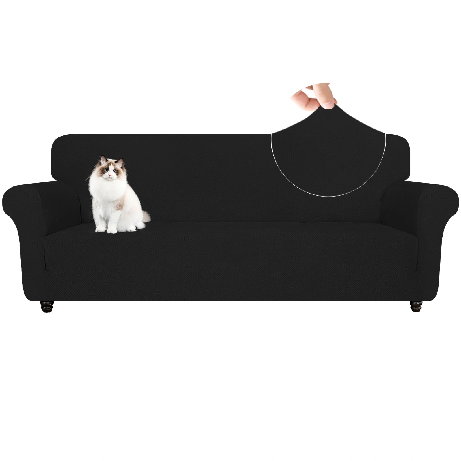 YSTYLE 4 Seater Sofa Cover - Elastic, Non-slip, Pet-friendly, Washable, Winter-friendly-Interwoven Pattern