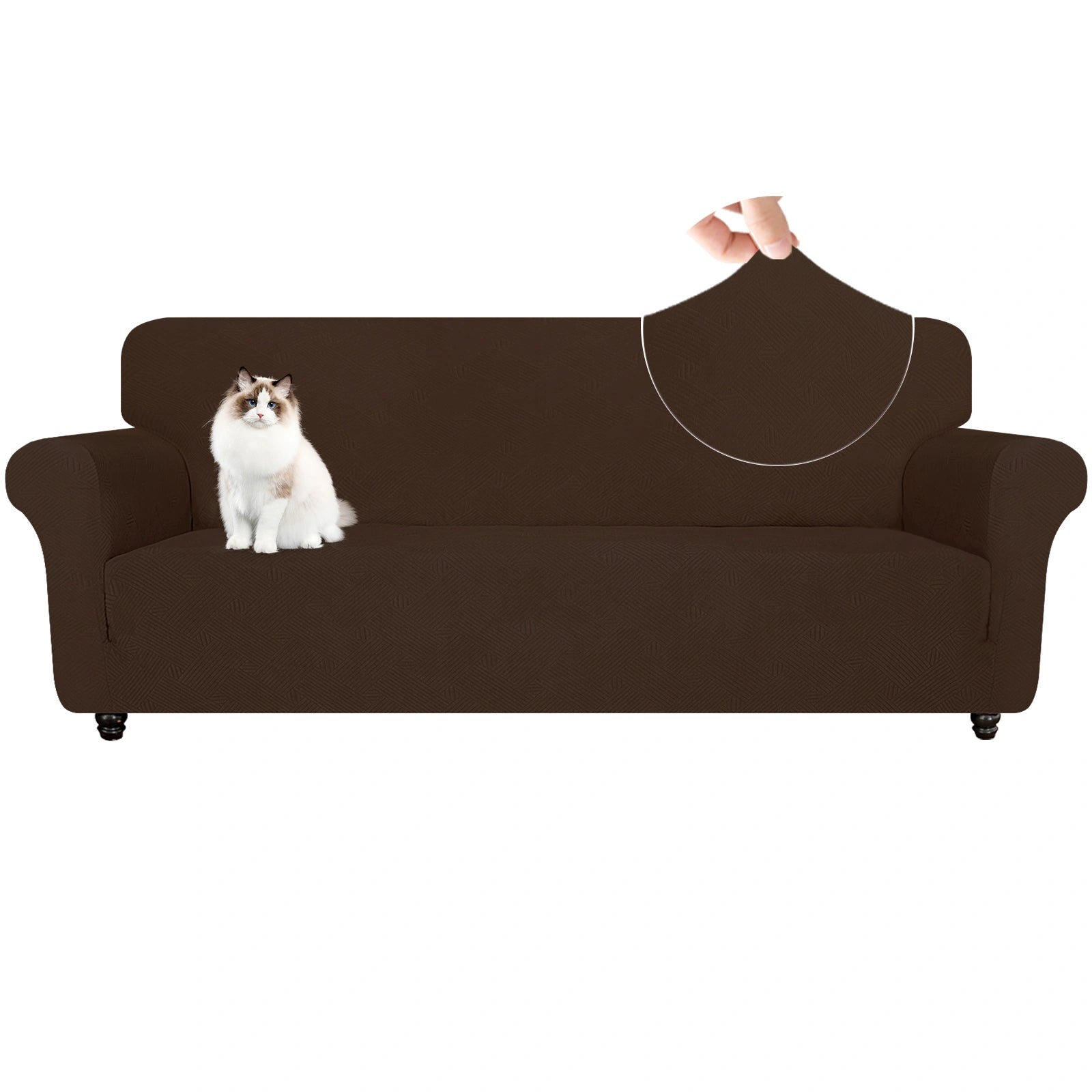 YSTYLE 4 Seater Sofa Cover - Elastic, Non-slip, Pet-friendly, Washable, Winter-friendly-Interwoven Pattern