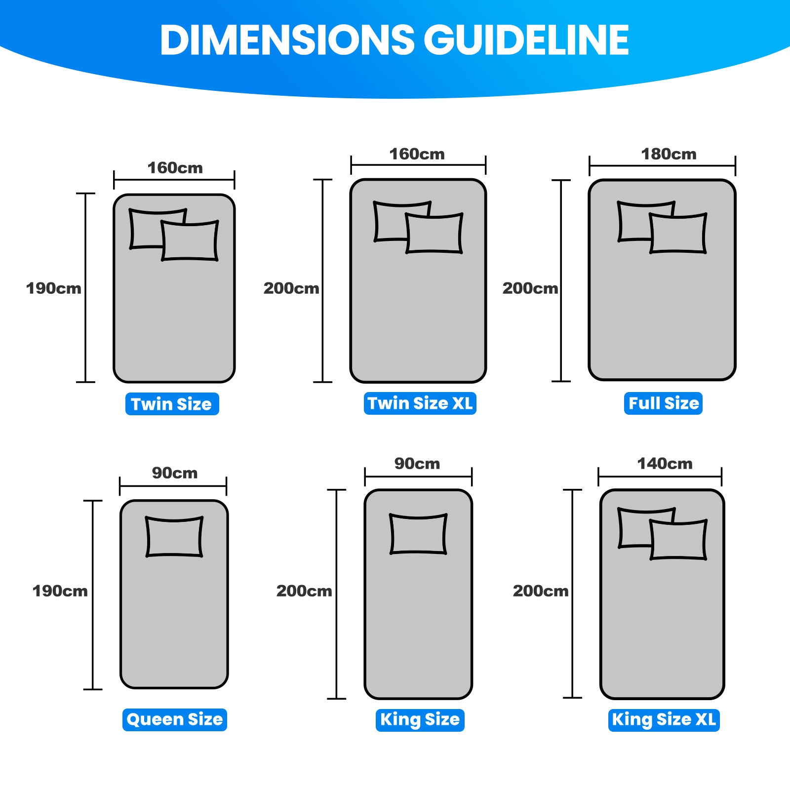 Waterproof Quilted Mattress Protector 90x200cm with Deep Pocket