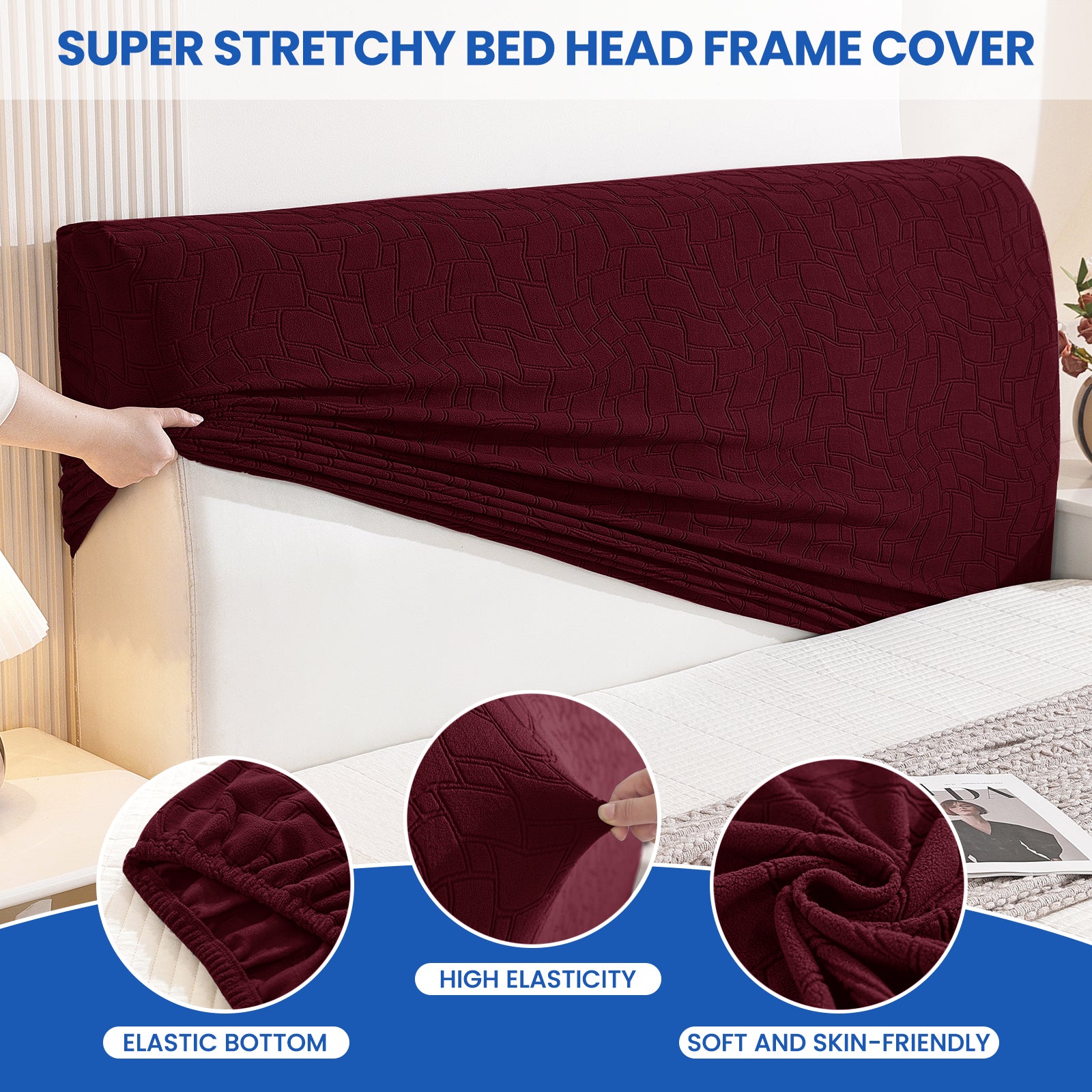 YSTYLE Universal Elastic 180cm Headboard Cover Dustproof Washable