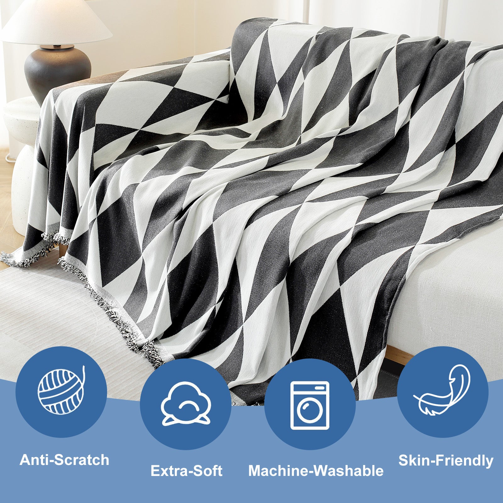 YSTYLE Universal 2 Seater canapé couverture Throw 180x280CM Anti-Scratch